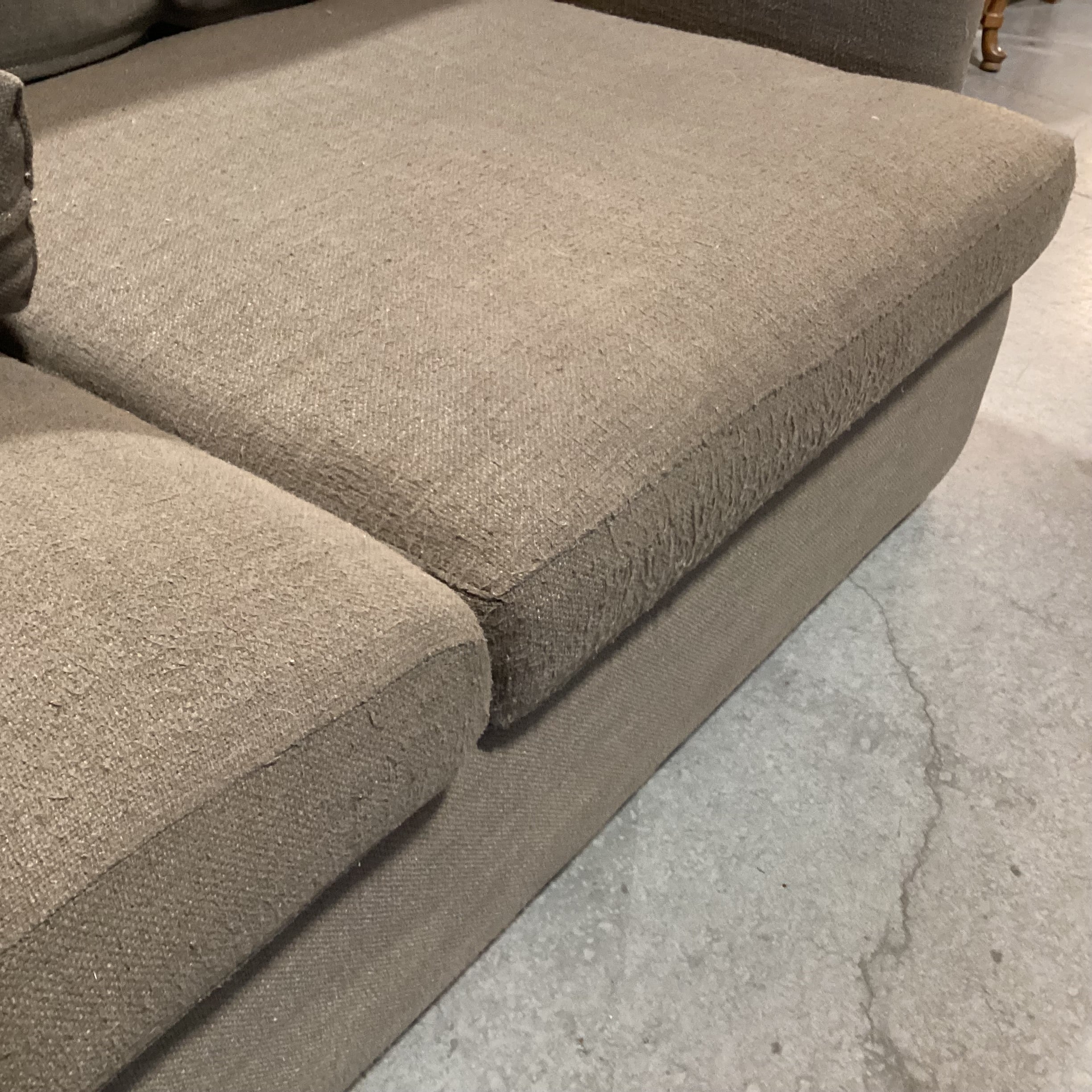 Crate & Barrel Taupe Woven Down Mix Sofa 82"x 42"x 26"
