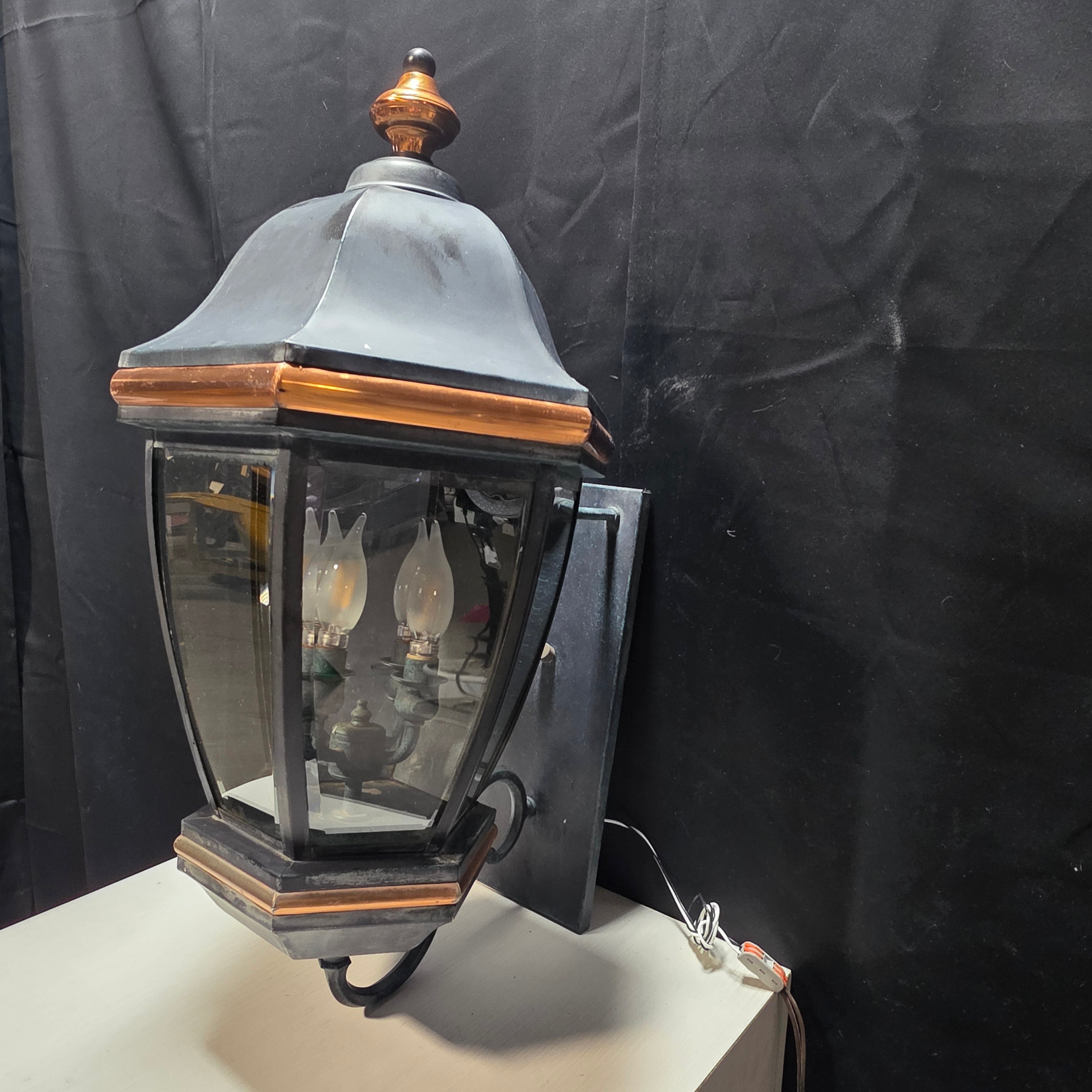 Outdoor Nomandie Vintage Craftsman Four Light Sconce 14"x16"x26"
