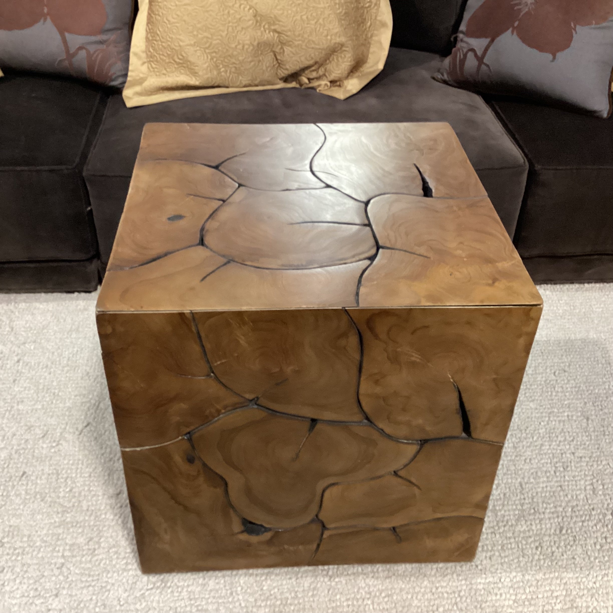 Four Hands Teak Root Tomlin Square Accent Table 22"x 22"x 22"
