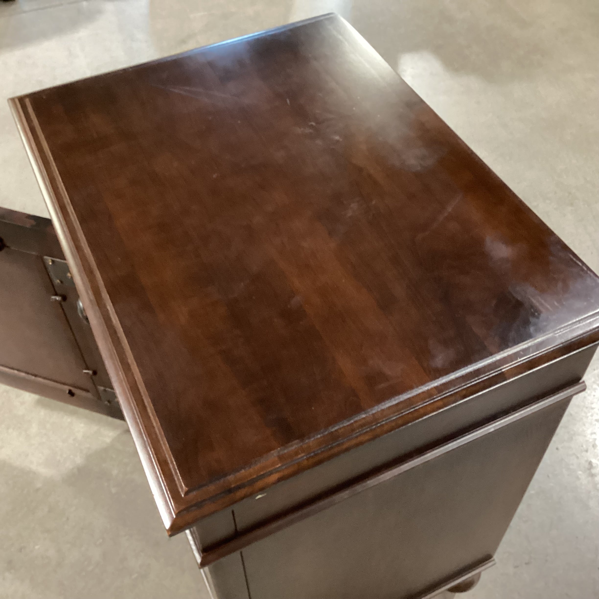 Michaels Furniture for Restoration Hardware Dark Finish Carved Wood 1 Caned Door 1 Drawer Nightstand 24.5"x 18"x 31"