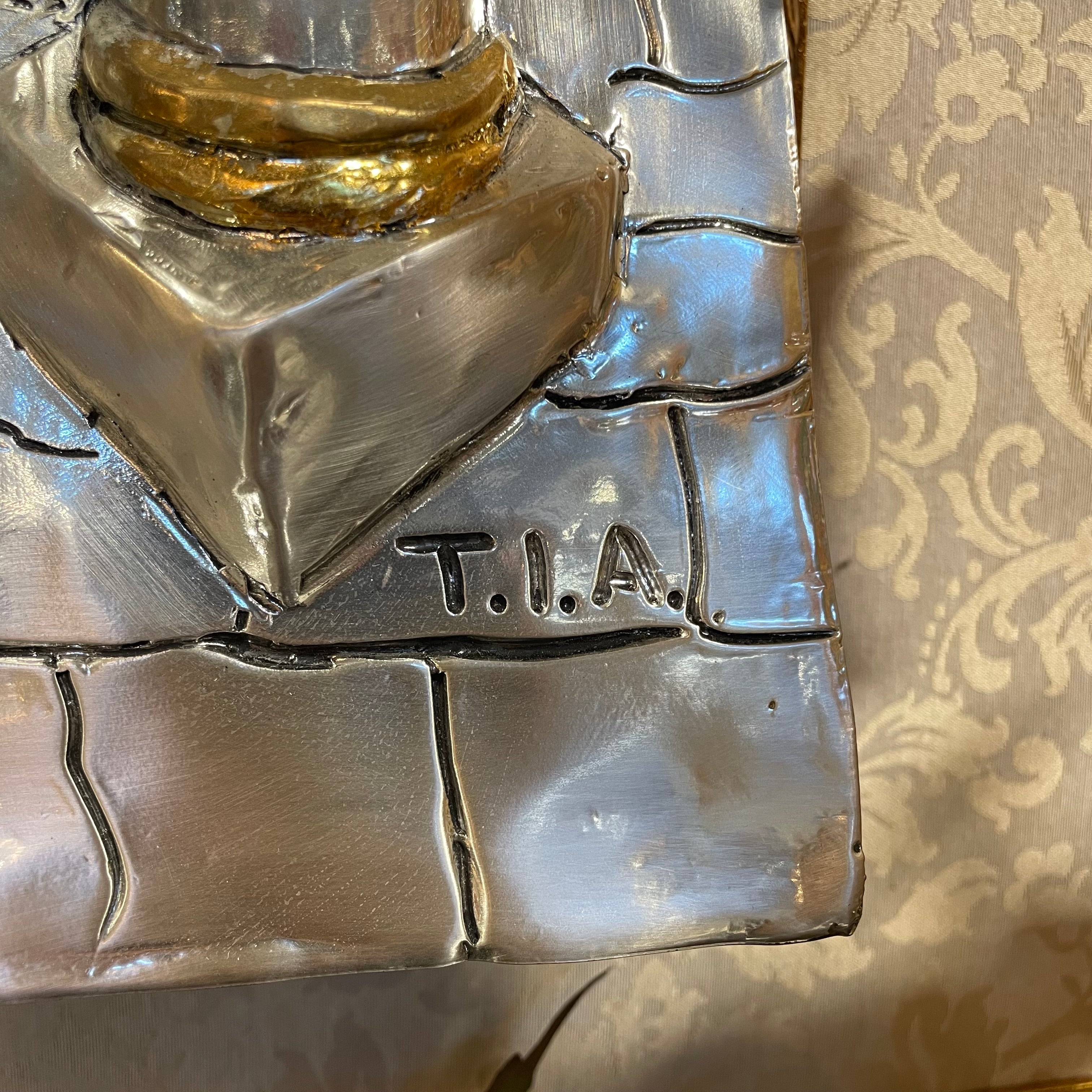 T.I.A. Signed "Cenacolo" The Last Supper 3D Silver And Gold 60" x 40"