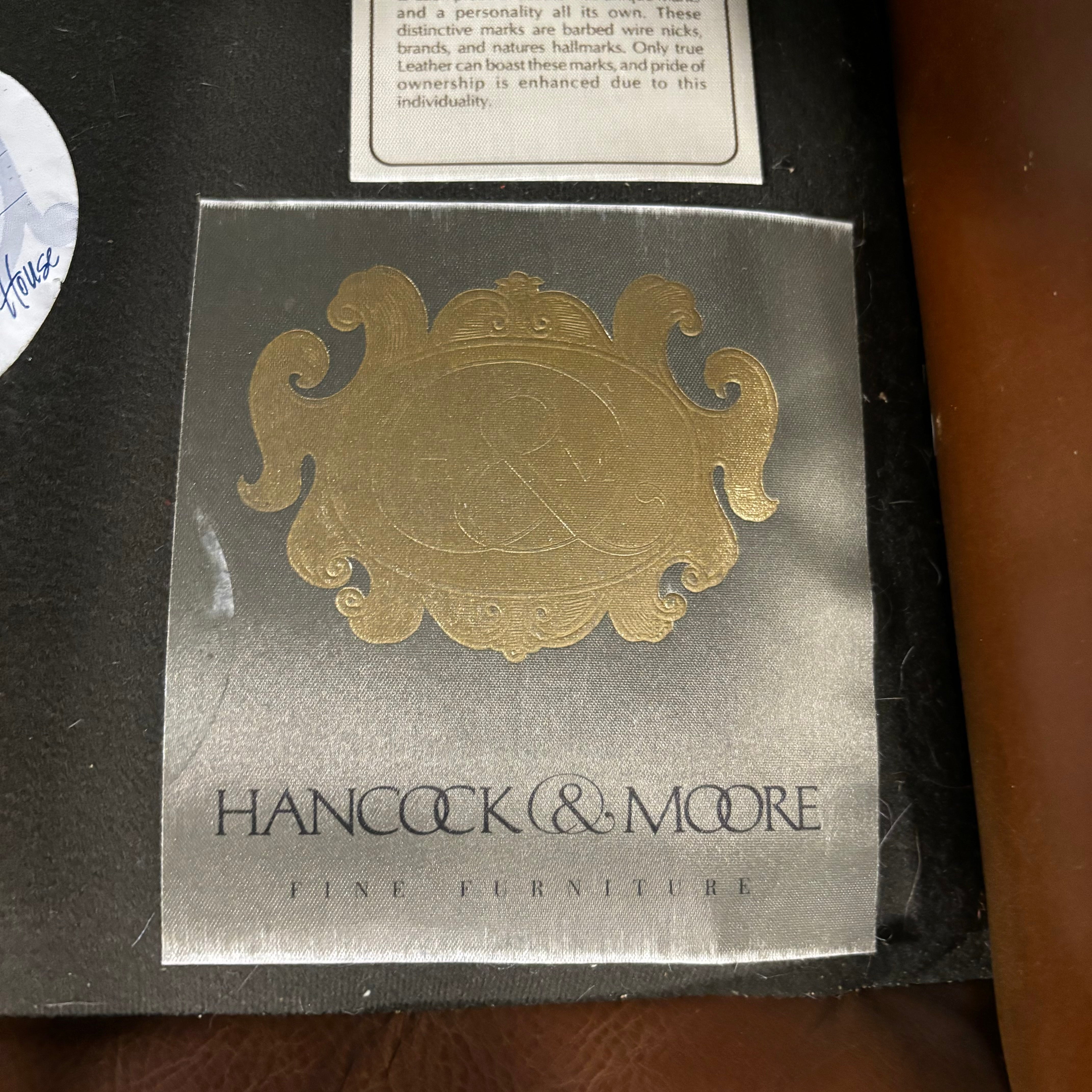 Hancock & Moore Leather Chair 35"x 40"x 32"
