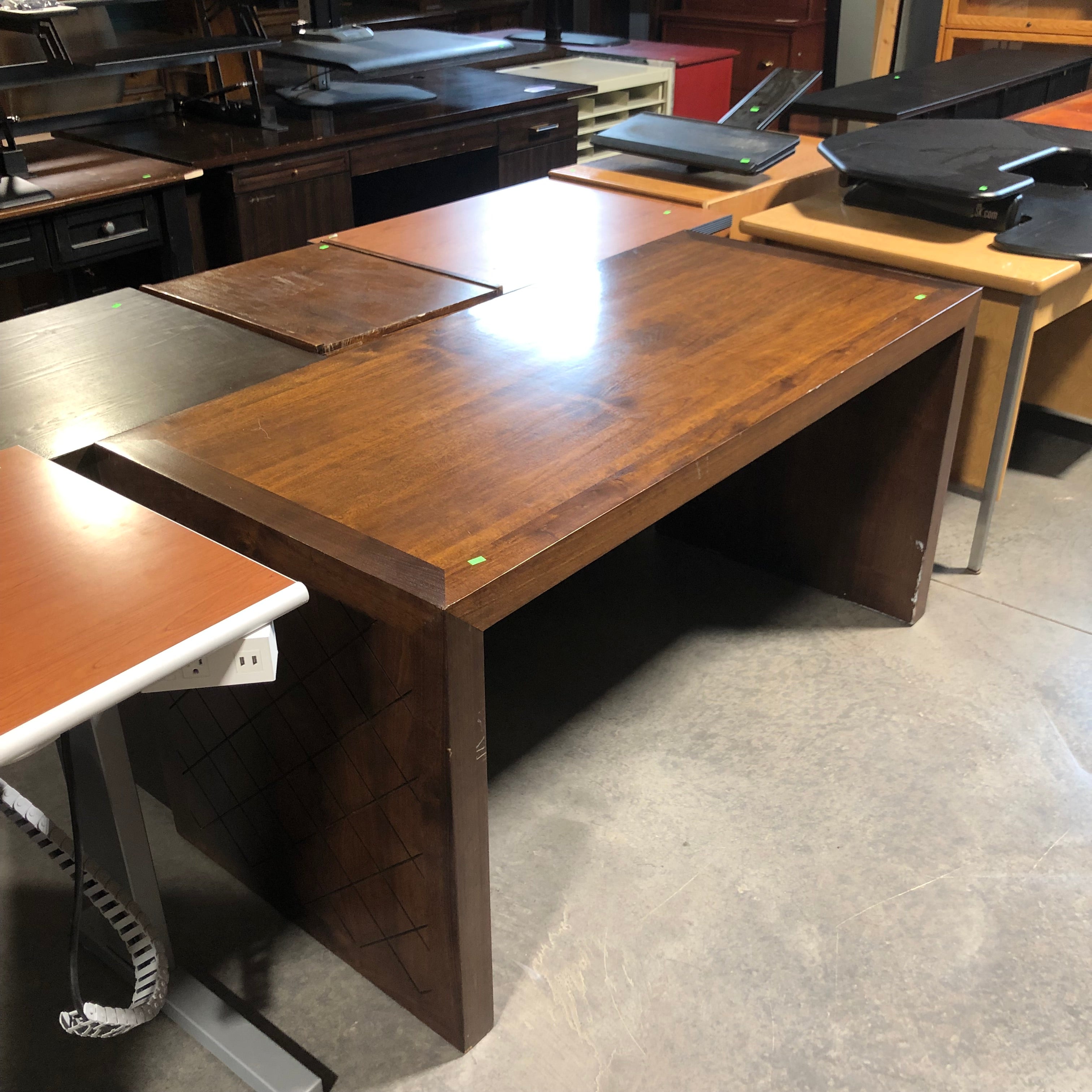 Dark Finish Oak Office Desk 60"x 28"x 30.5"