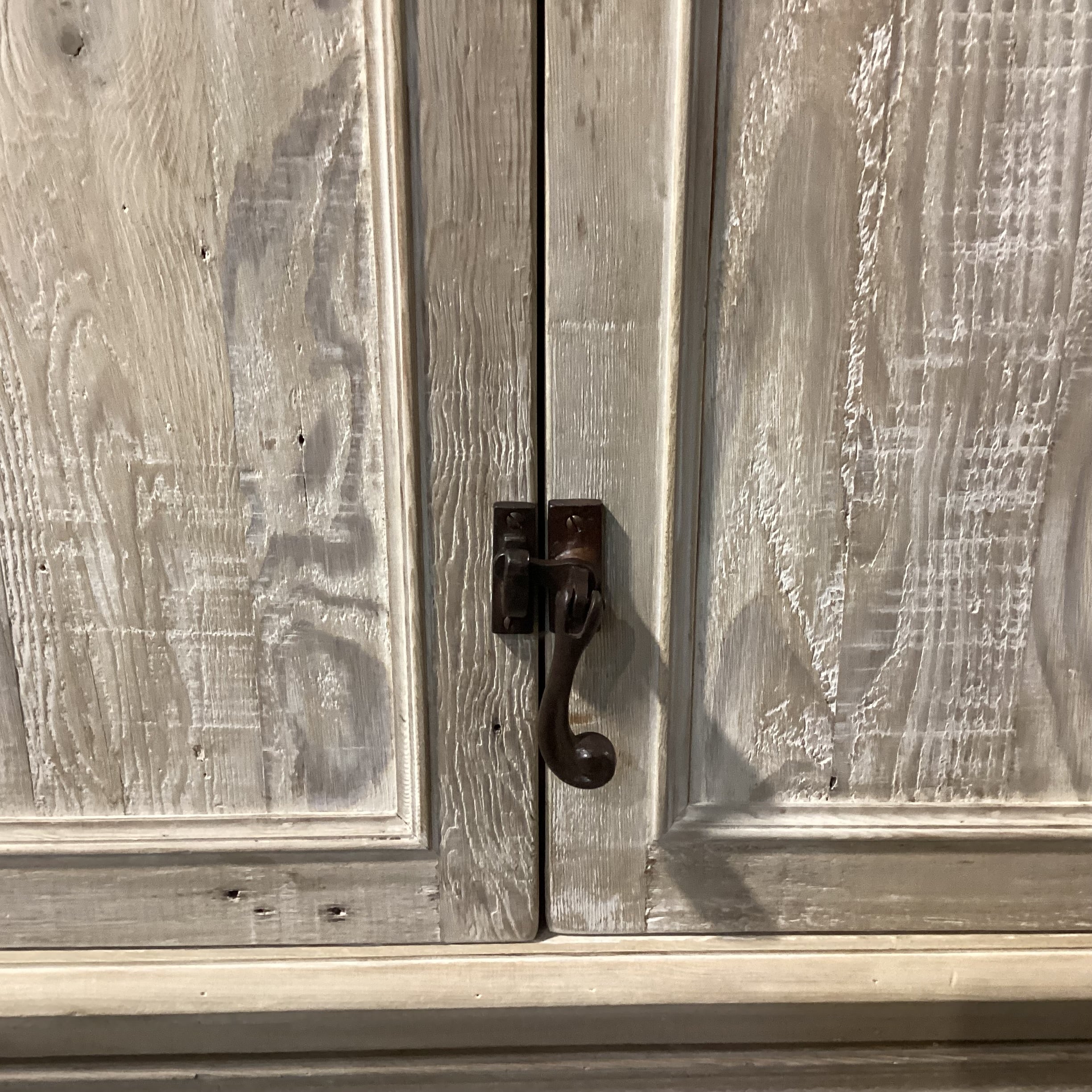 Custom Cabinetry Washed Solid Wood 2 Door 4 Drawer Armoire 38"x 22"x 90"