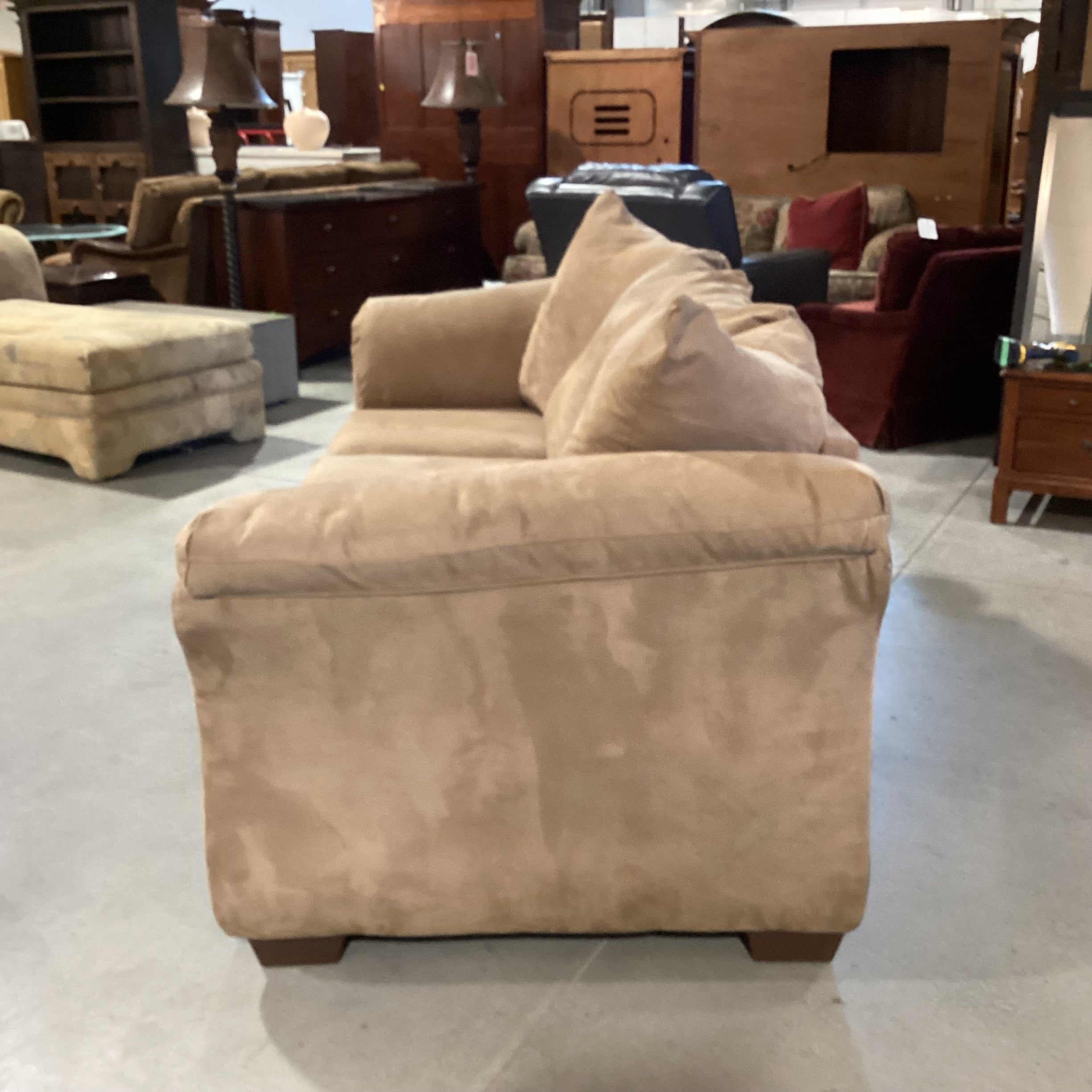 Ashley Furniture Darcy Brown Micro Suede Sofa 90"x 38"x 36"