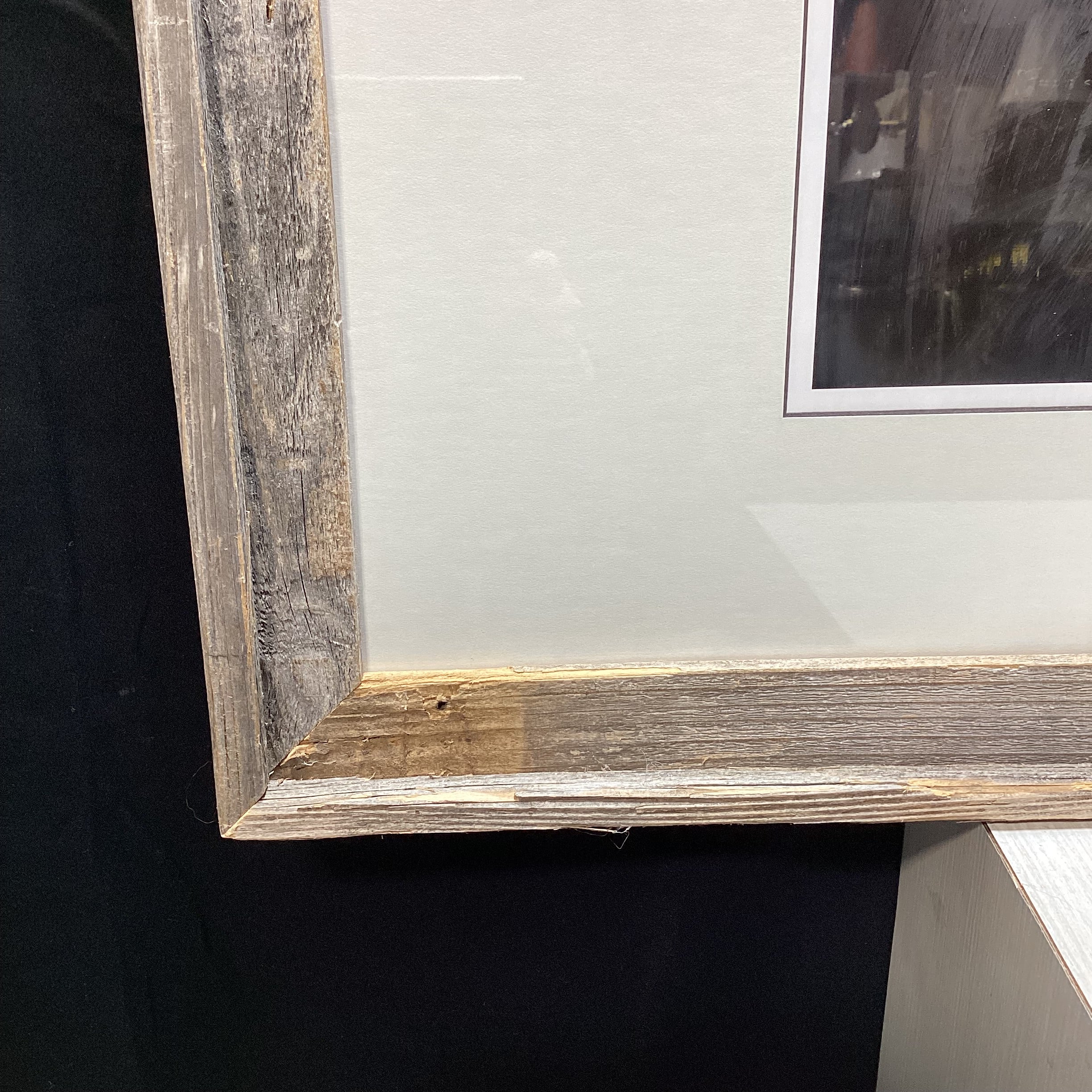 Peter Grannis Famously Well Known Signed "The Maroon Bells And Lake" Natural Rustic Wood Framed Photograph 39" x 27"