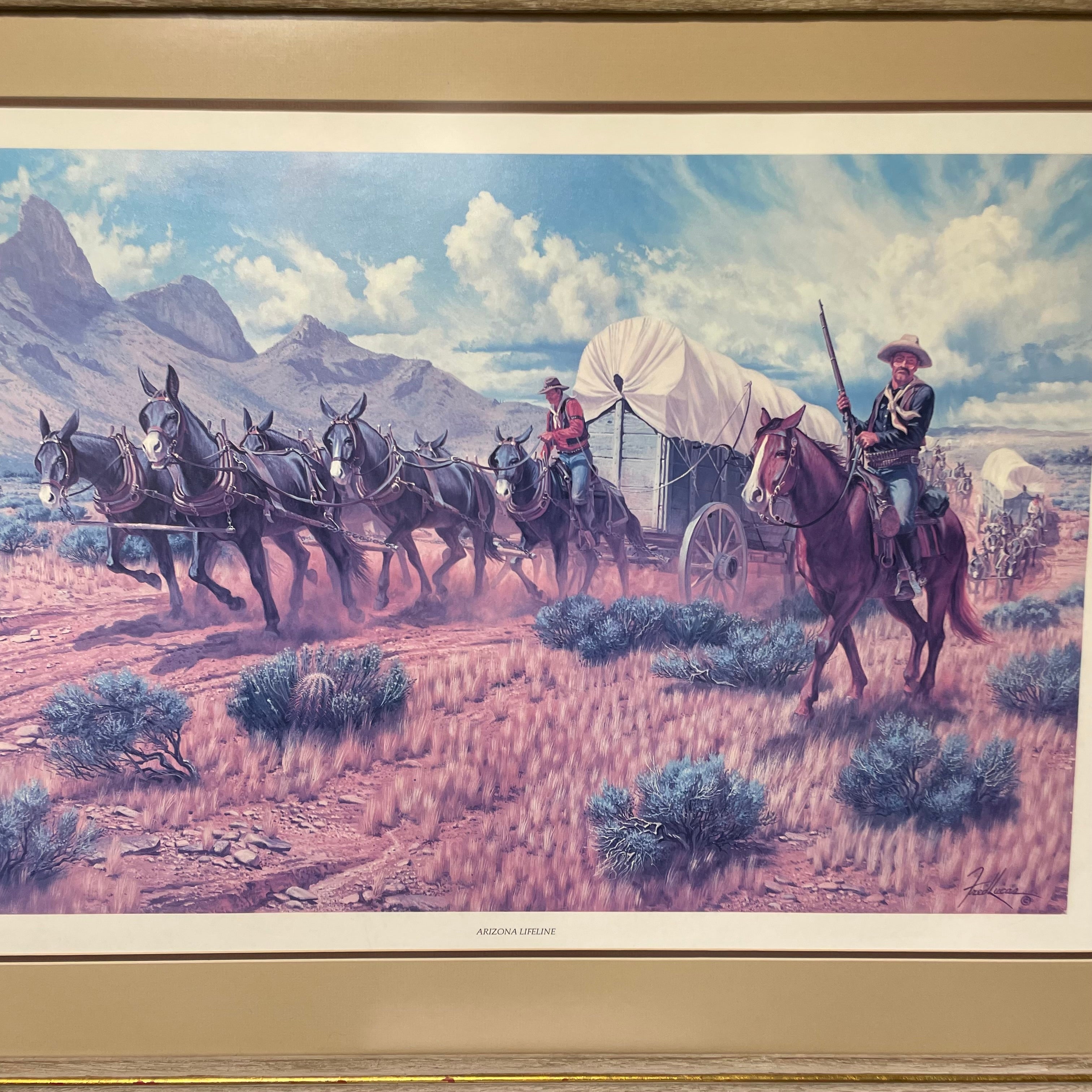 Fred Lucas "Arizona Lifeline" Print In Wooden Frame 43 1/2" x 34"