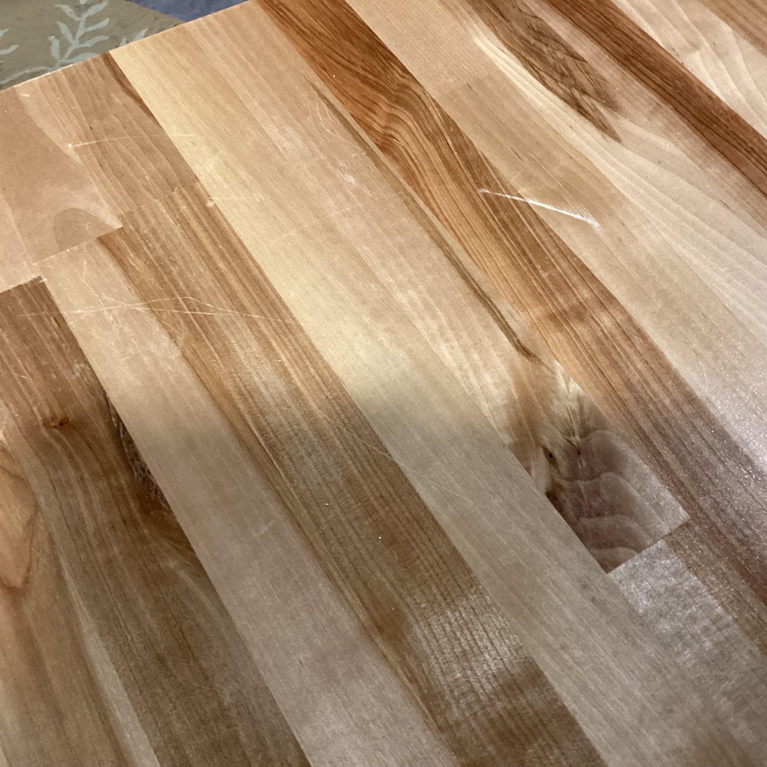 Butcher Block Wood & Black X Legs Dining Table 60"x 25"x 30"