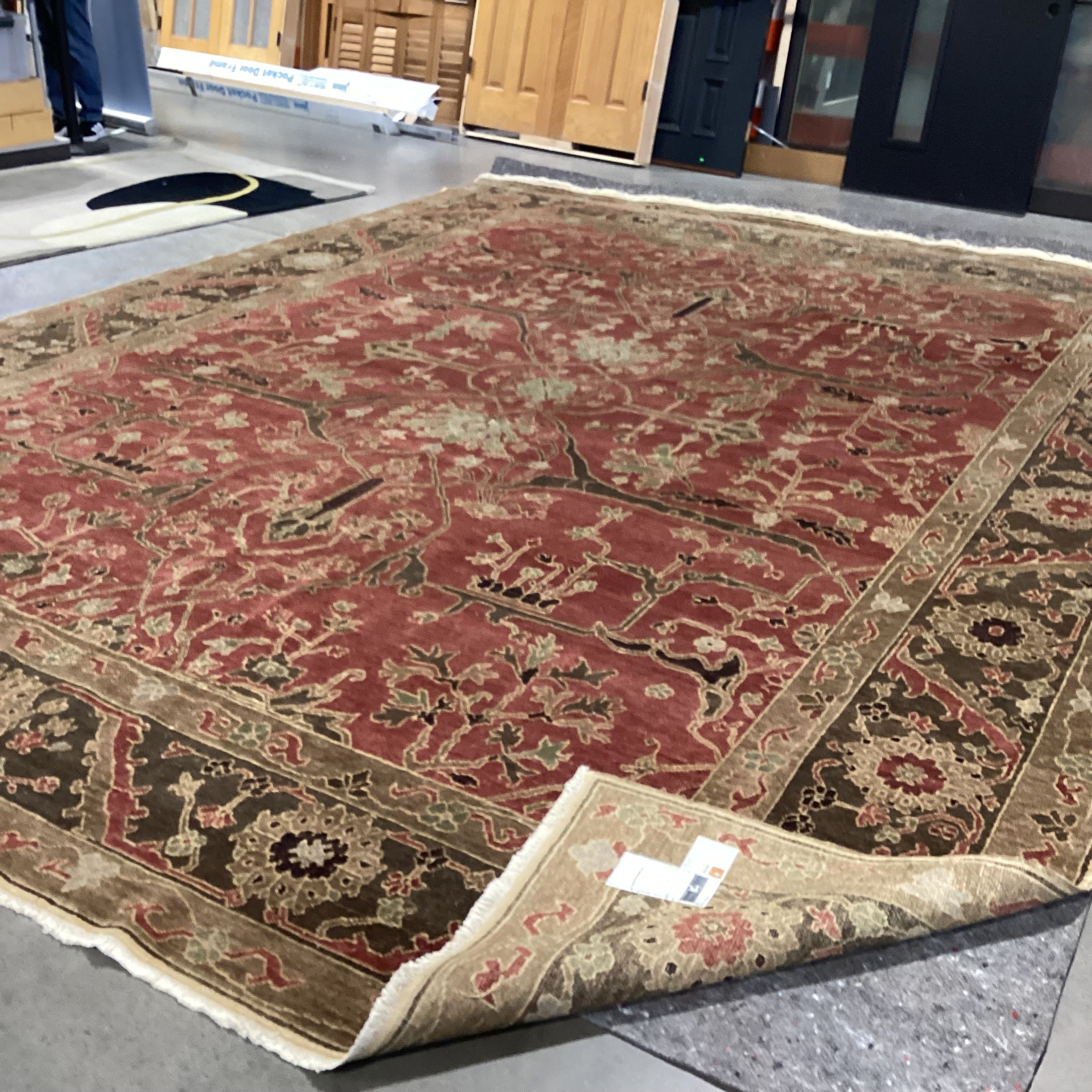 Tufenkian Tibetan Armenian Rust Taupe Brown Hand Woven Wool Rug 12'x 15'8"