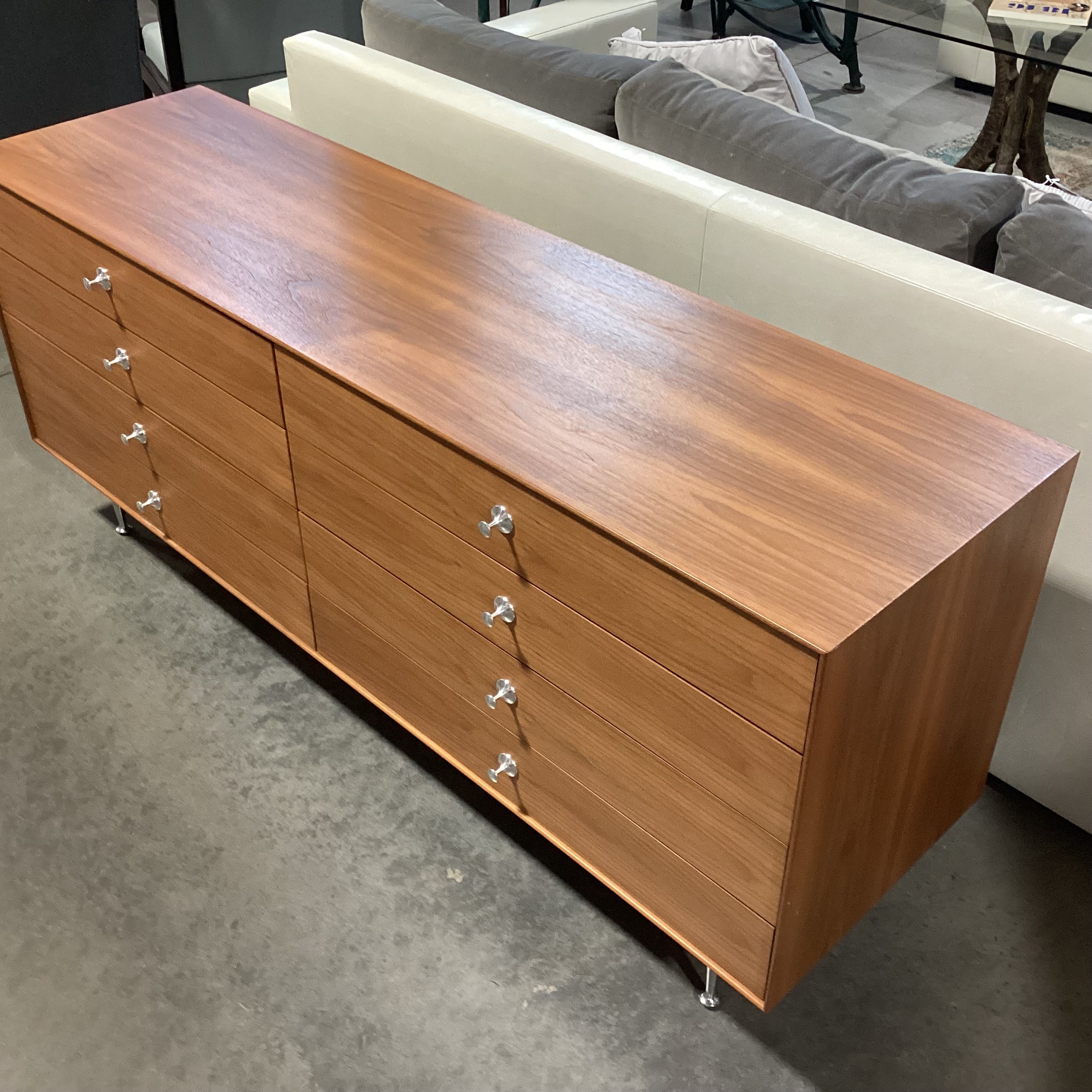 Herman Miller George Nelson Walnut Thin Edge 8 Drawer Dresser 67"x 19"x 29"