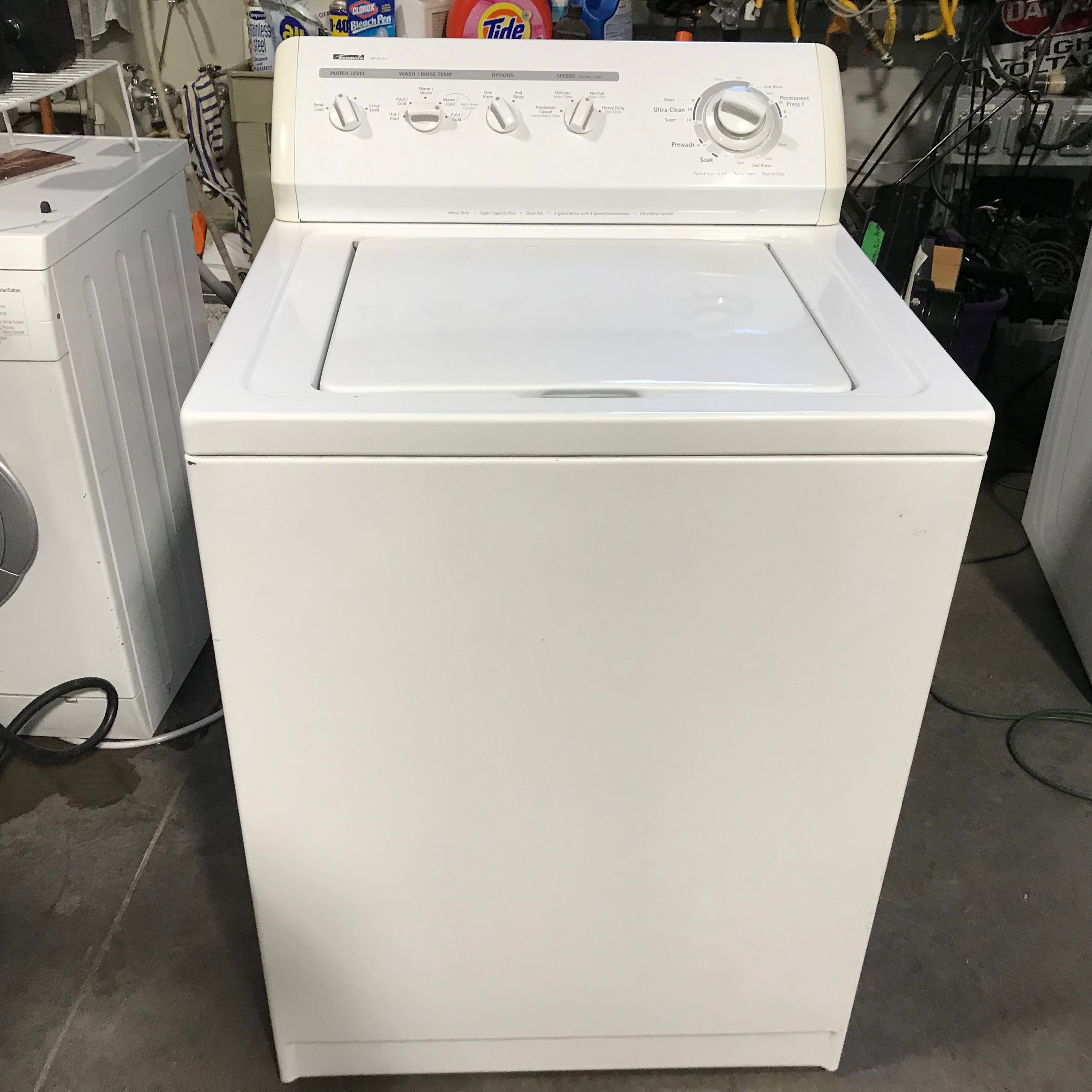 Kenmore White Top-Load Washer 27"x 25"x 43"