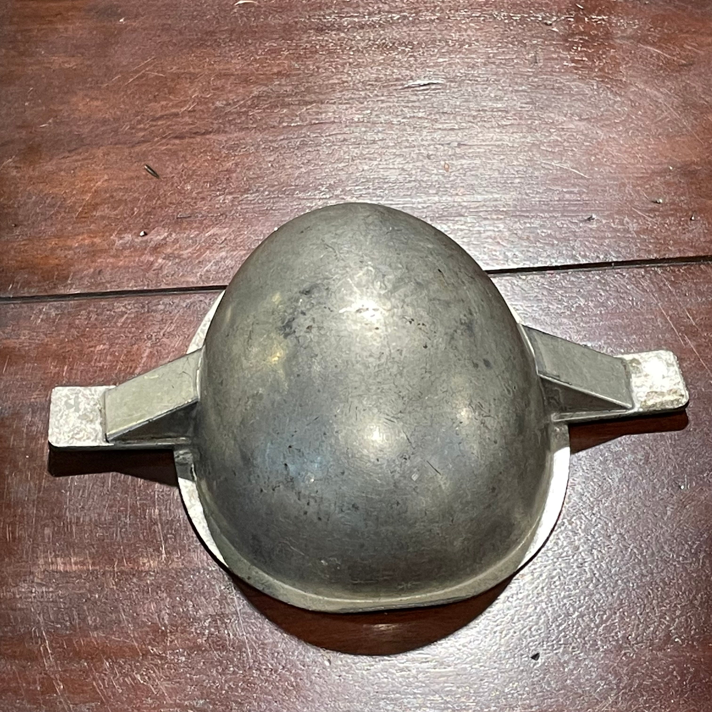 Antique Letang Fils Tin Plated Iron Chocolate Easter Egg Mold, 7.75"x 6.5"