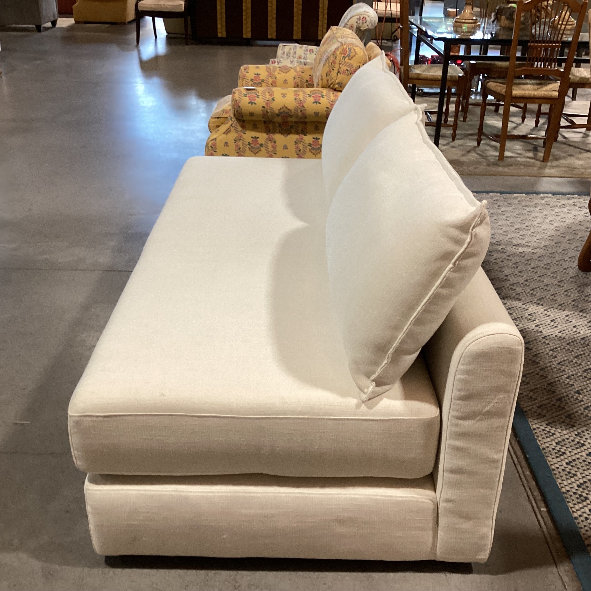 Article Braam Vintage White Convertible Cushion Bed Sofa 75"x 36"x 25"