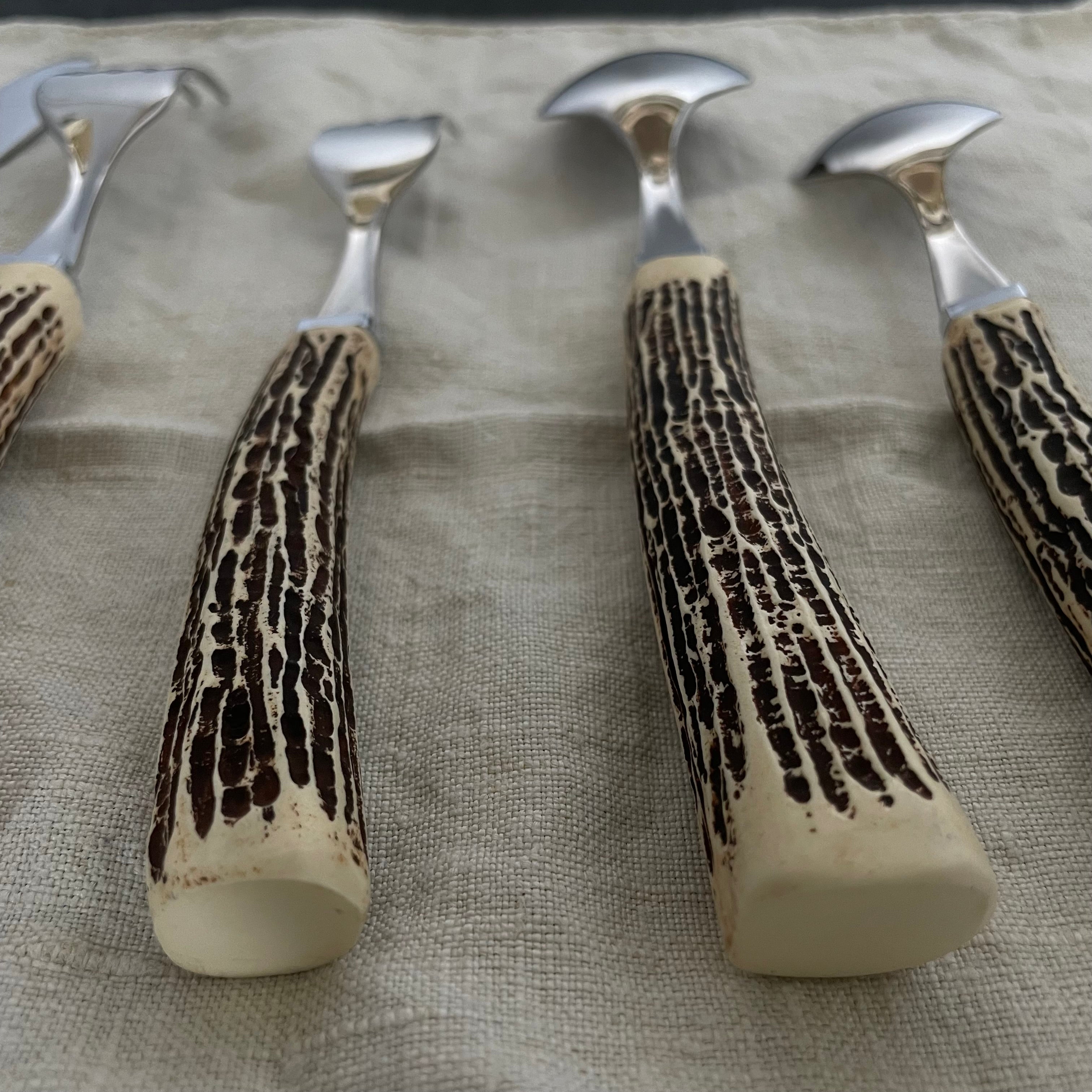 Set of 40 Pieces Zrike Stainless Steel Faux Antler Flatware -Service for 8