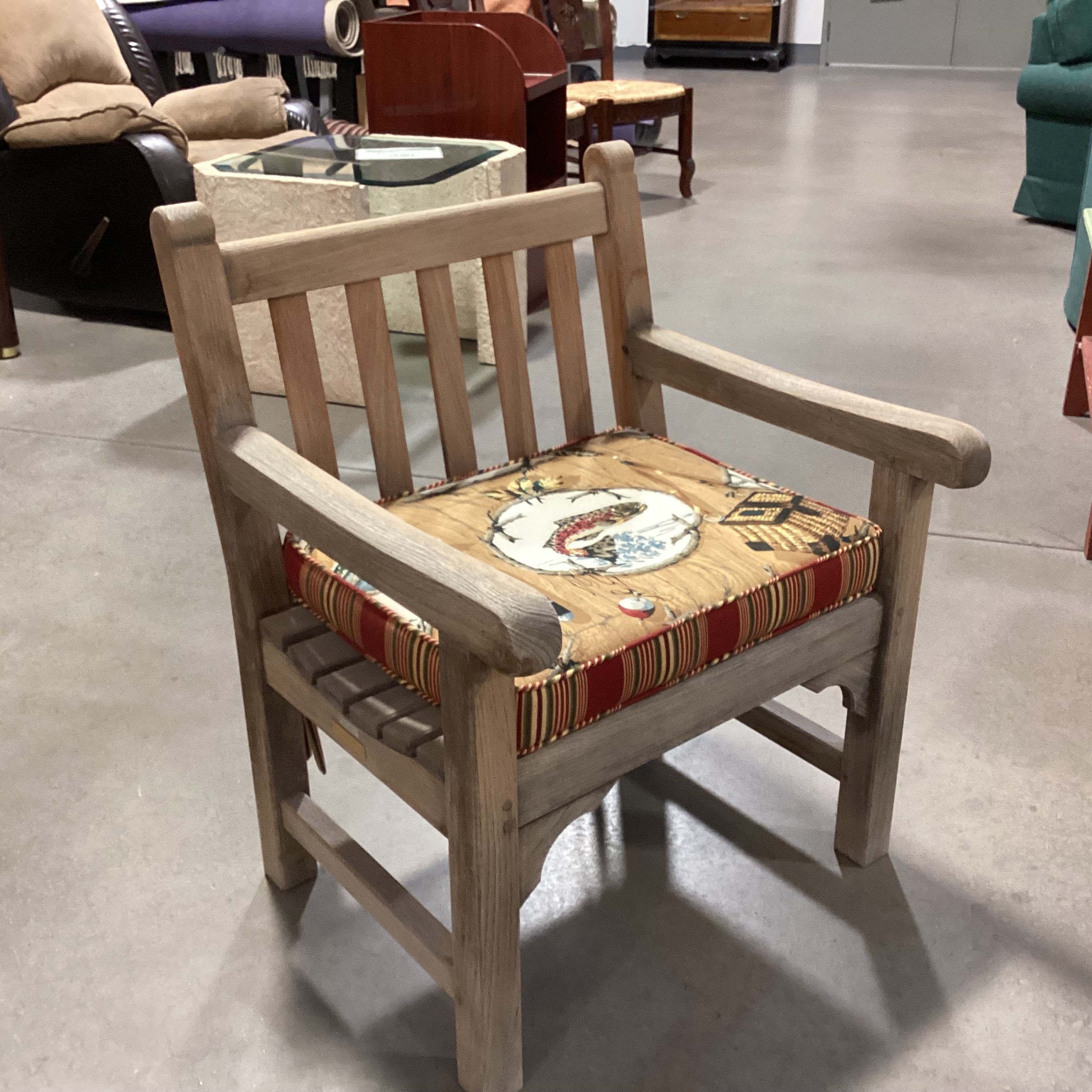 Kingsley Bate Teak with Cushion Chair 27"x 27"x 35"