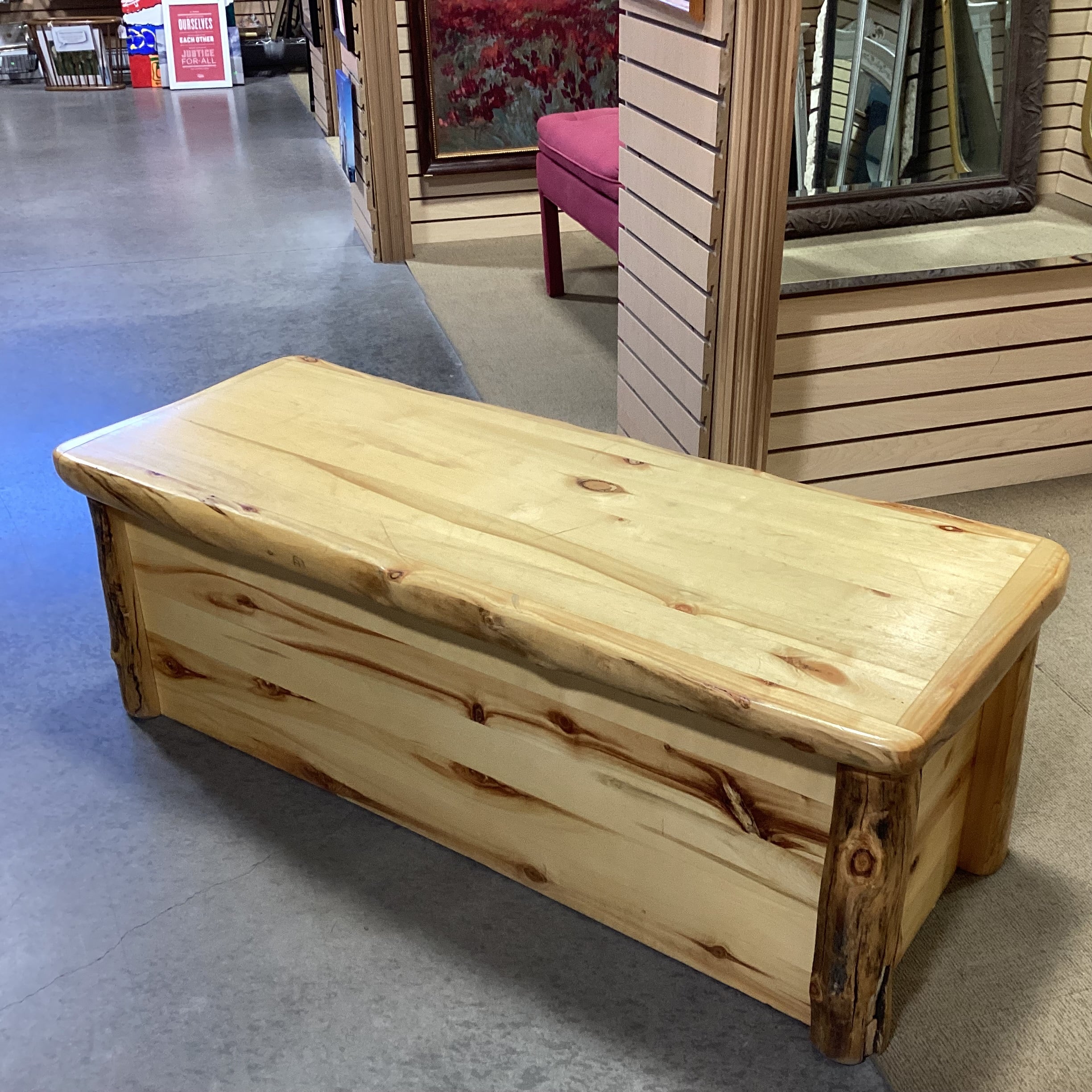 Honey Finish Log Trunk 51"x 20"x 17"