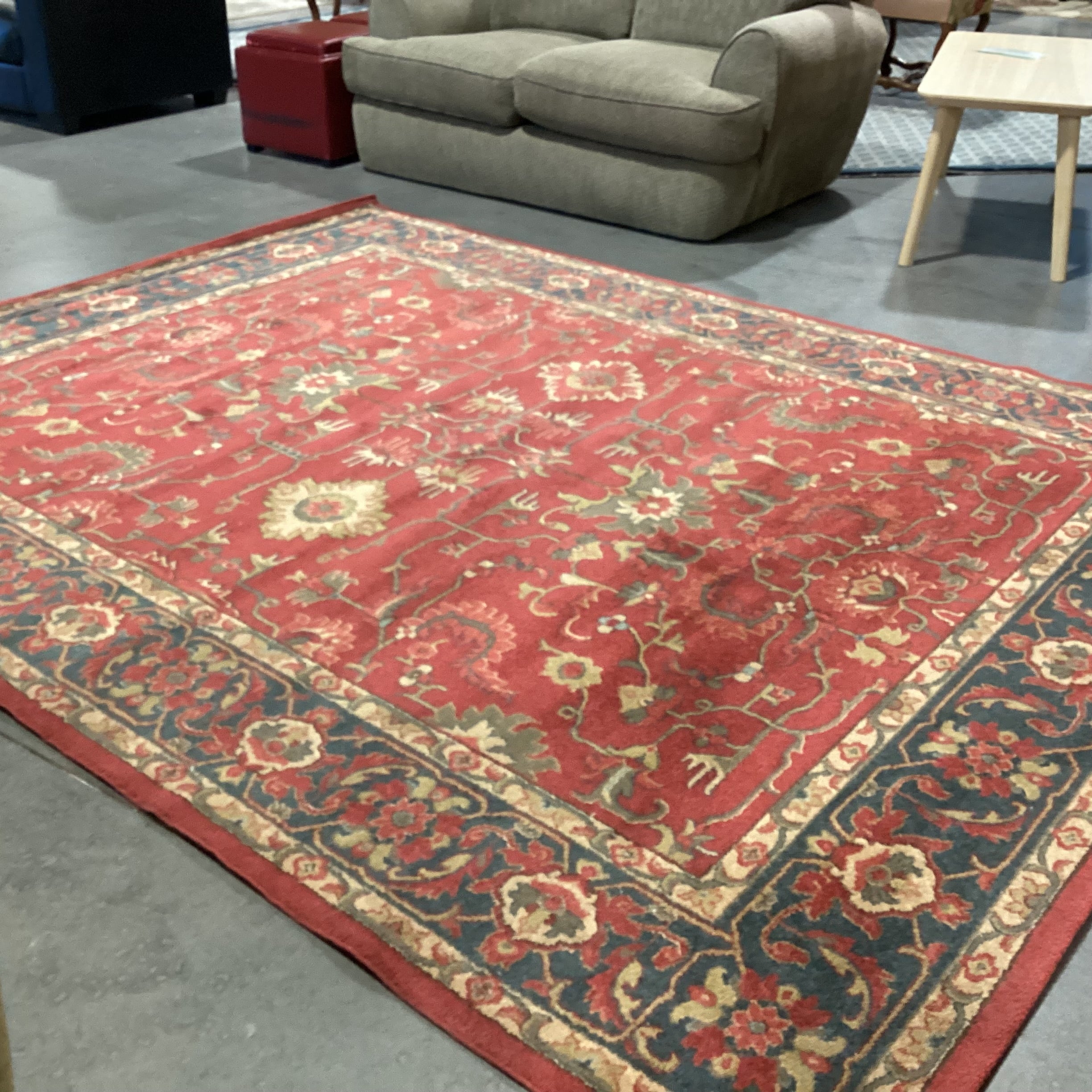 Safavieh Mahal Red Navy Poly Rug 8'x 10"