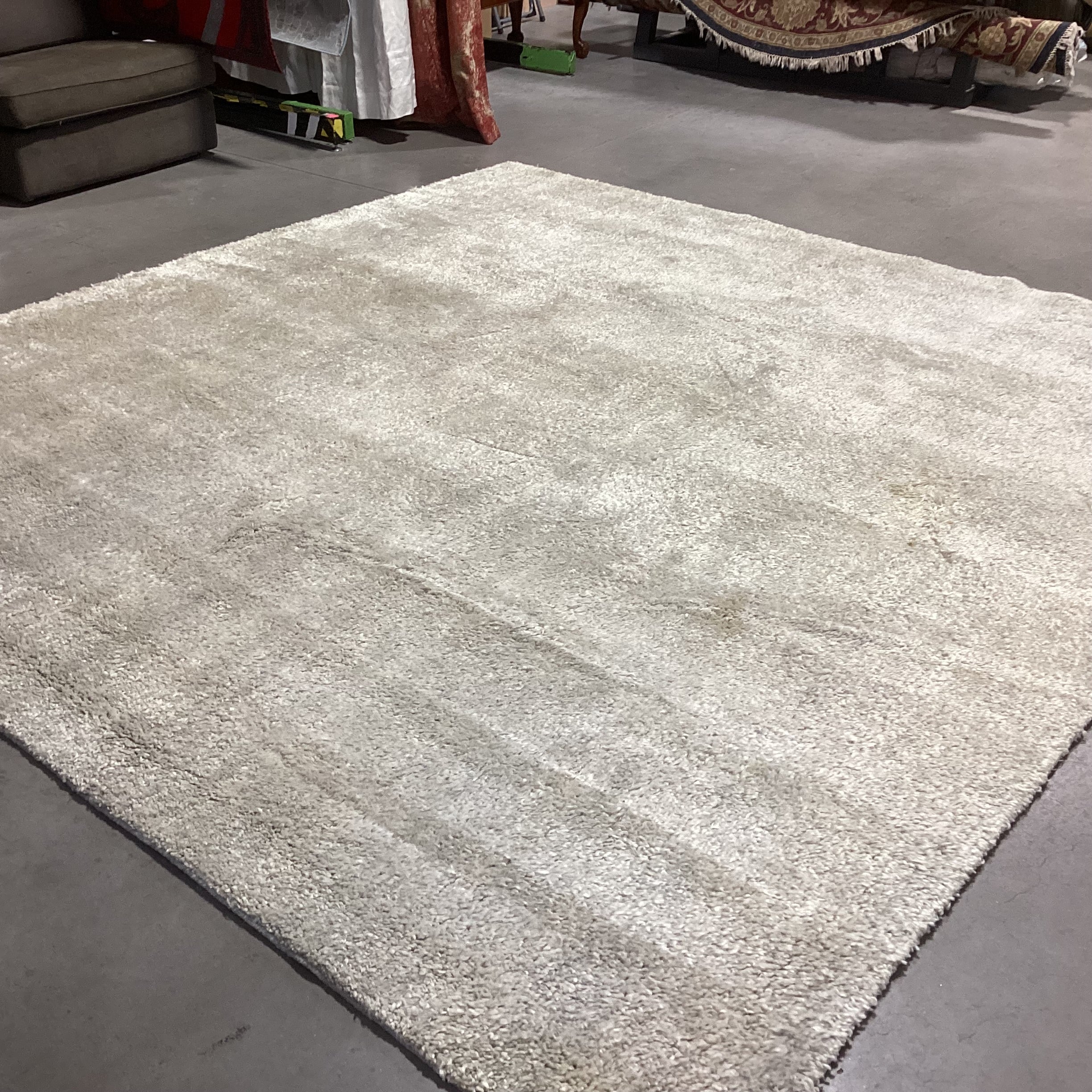 Gold & Grey Woven Wool Rug 10'x 10'4"