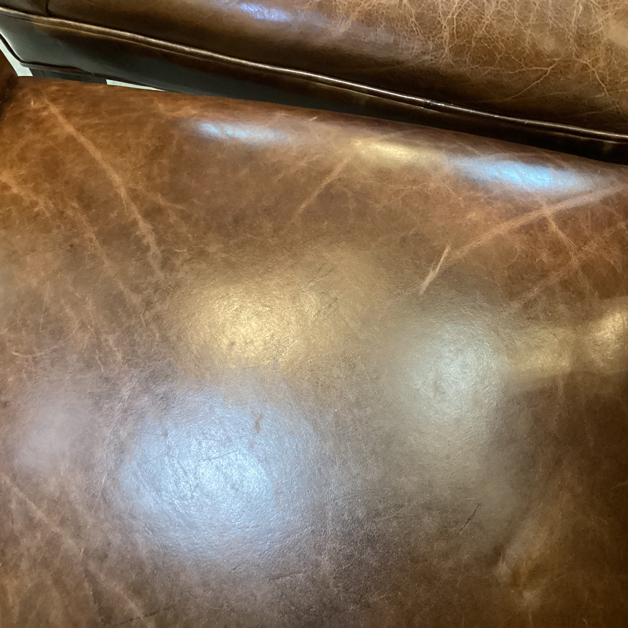 SET of 4 Restoration Hardware Distressed Leather Dining Chairs 21"x 24"x 42"