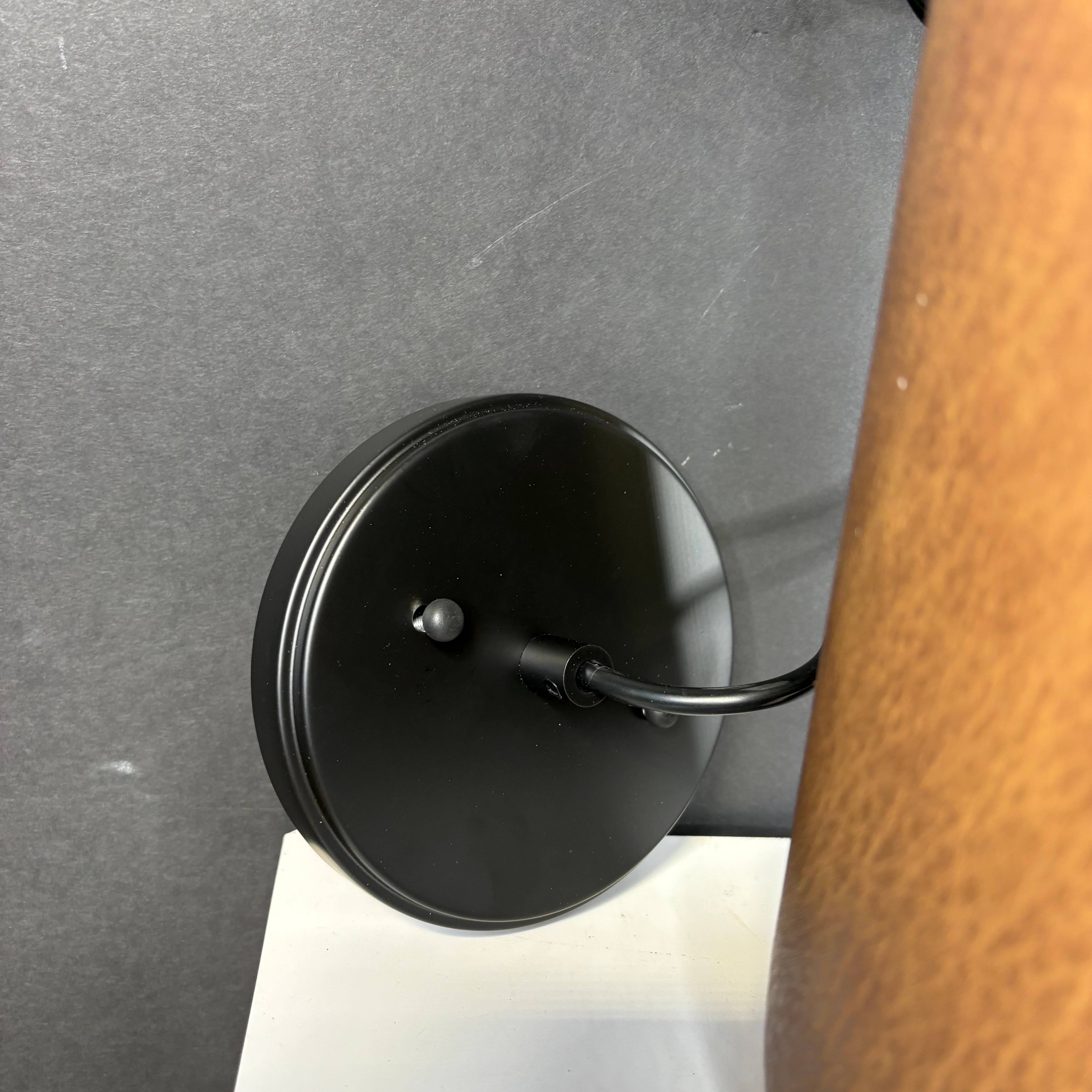 Maxim Lighting Scout 1-Light Weathered Wood with Brown Leather Wrapped Glass Shade Ceiling Pendant 7" Diameter x 18.5" - 138"