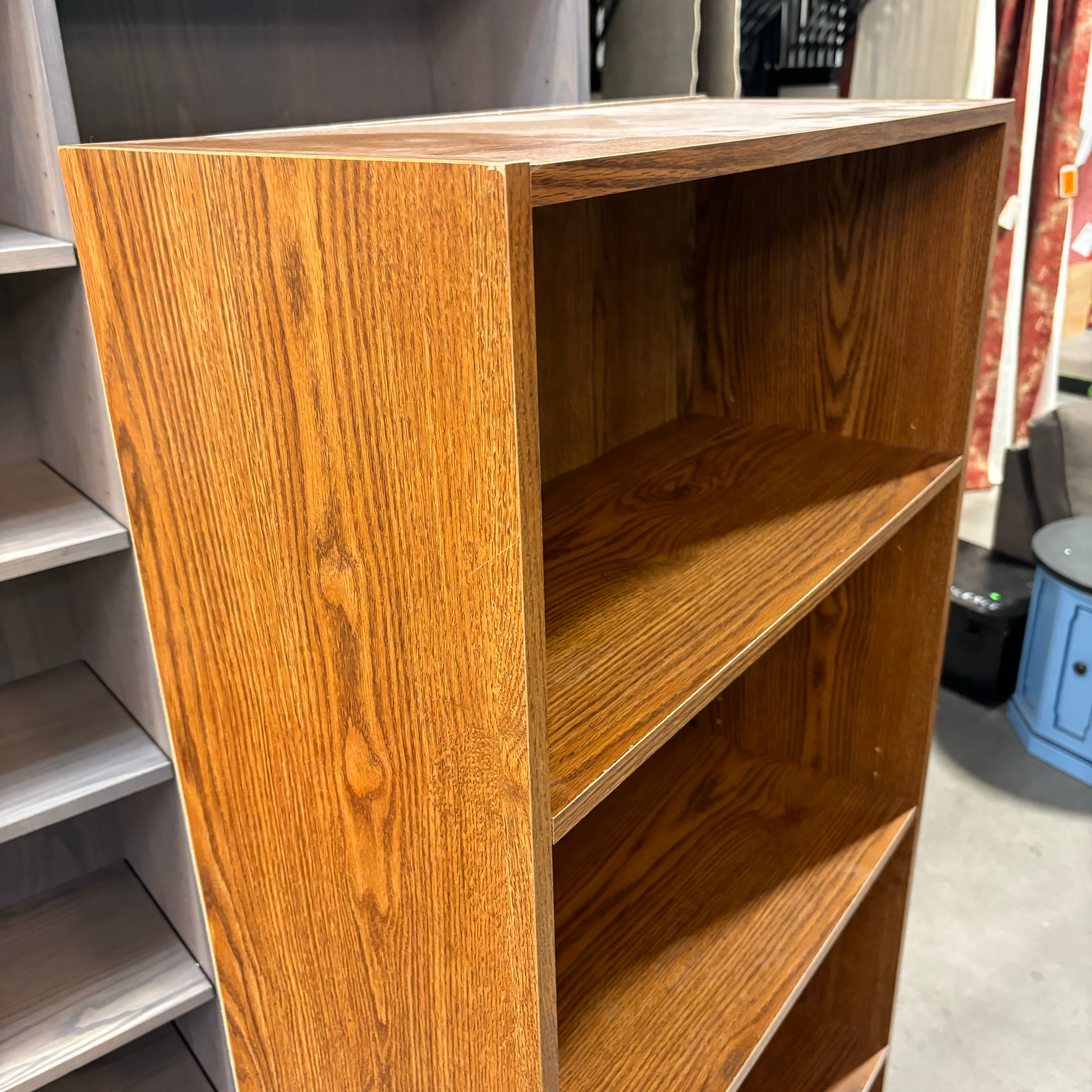 Wood Style Laminate with 4 Adjustable Height Shelves Bookcase 28"x 12"x 71.5"