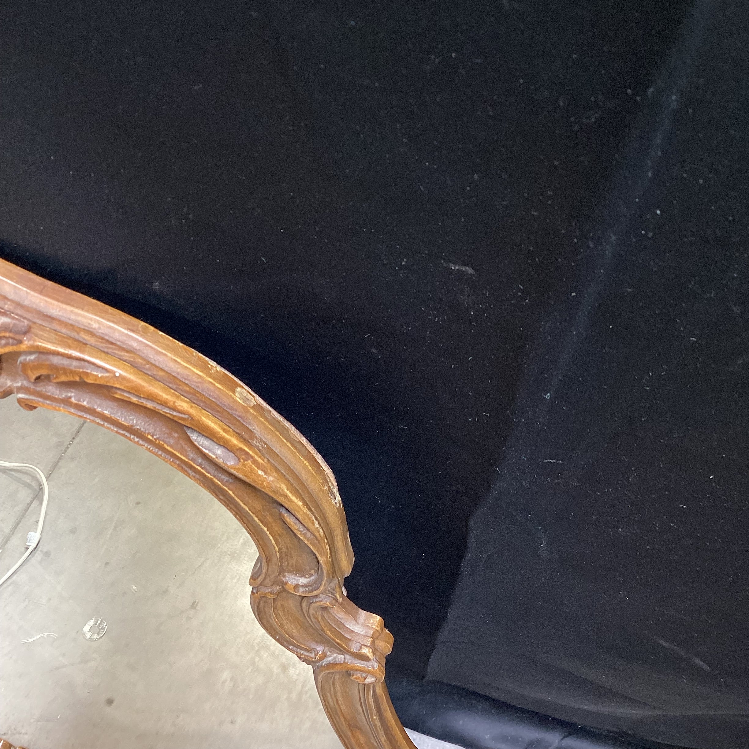 Vintage Carved Wood Wall Mirror 28.5" x 42"