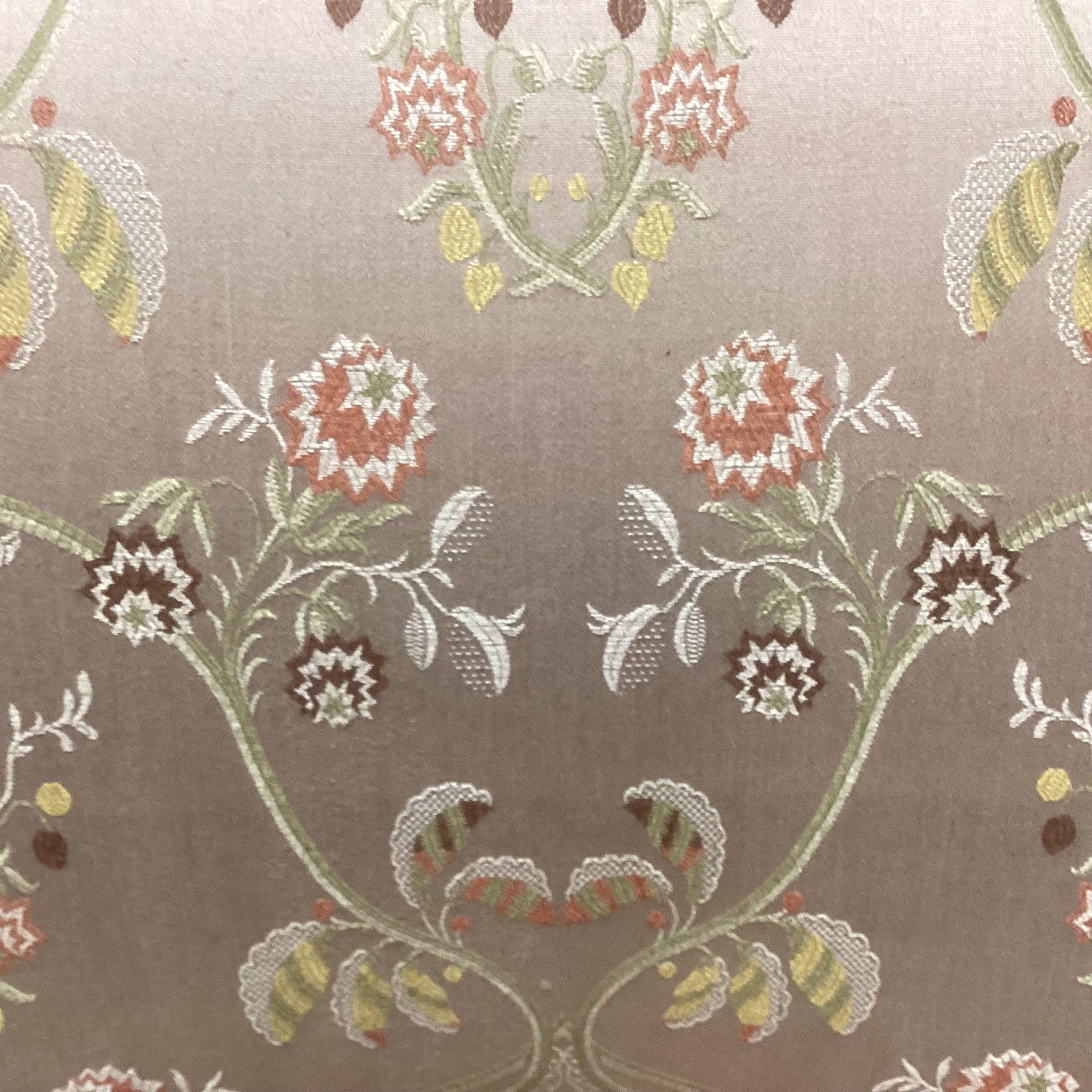 JJ Custom Gold Silk Like Floral Down Mix Chair 34"x 34"x 39"