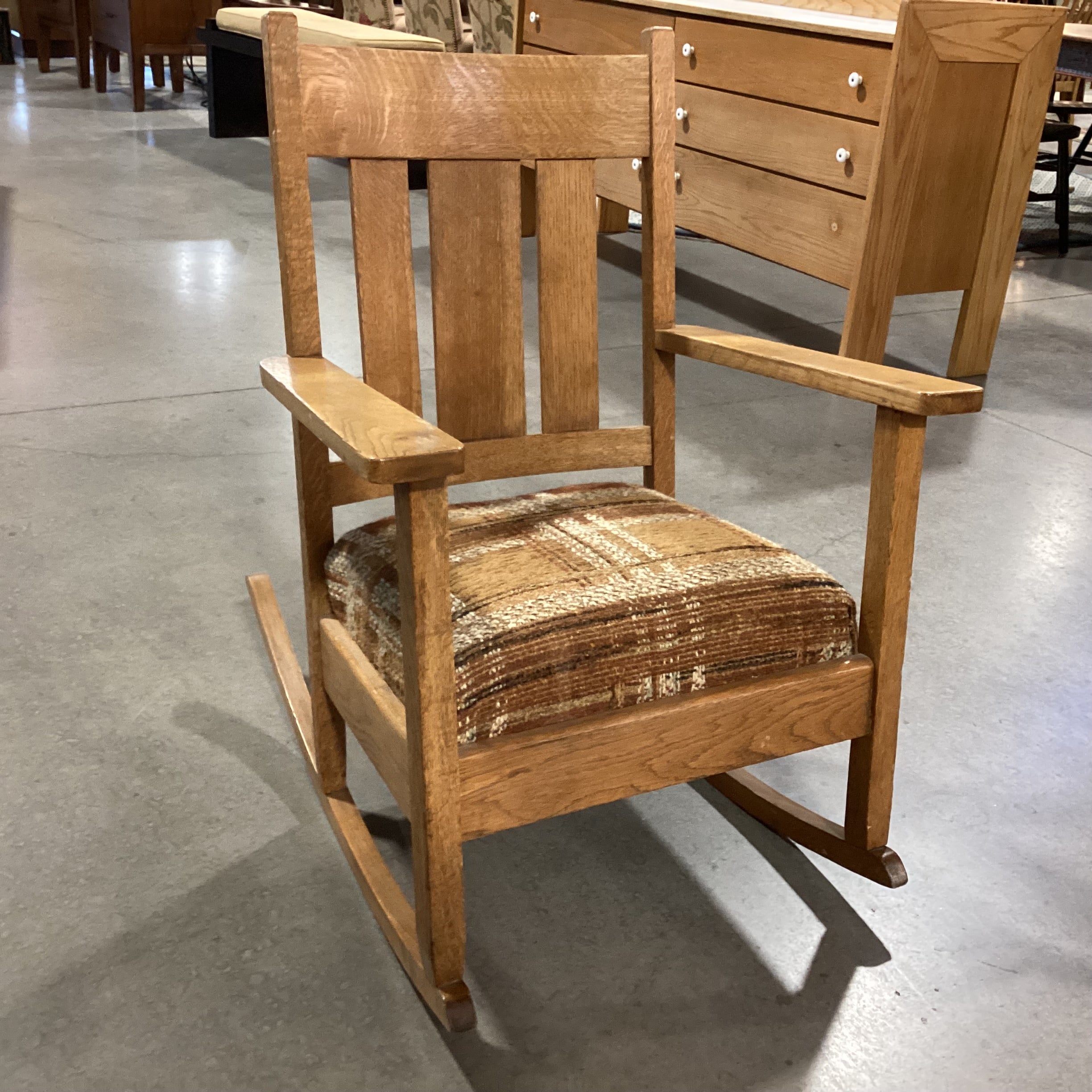 Antique Mission Style Oak Rocking Chair 26"x 32"x 35"