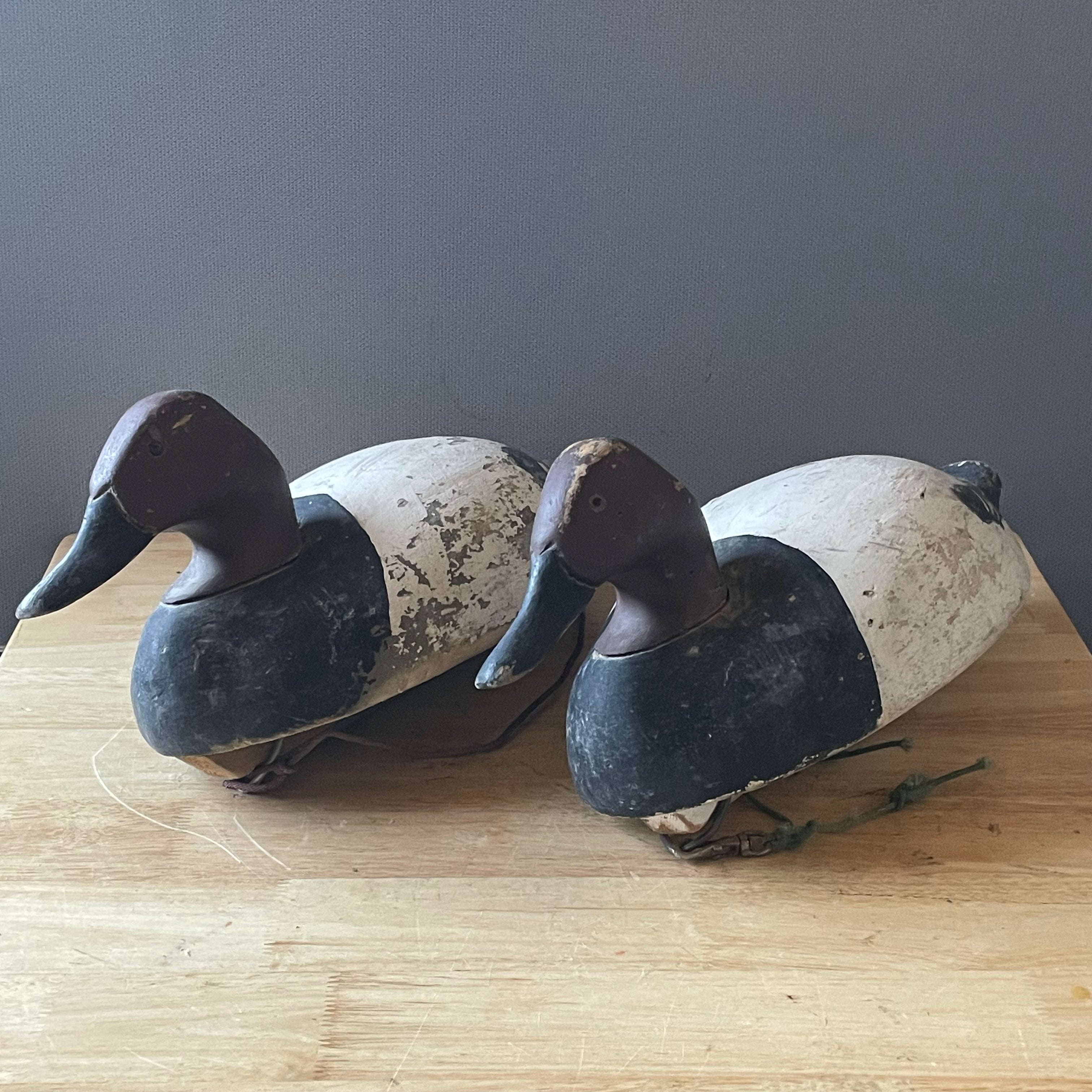 Vintage Handpainted Wooden Canvasback Drake Duck Decoy