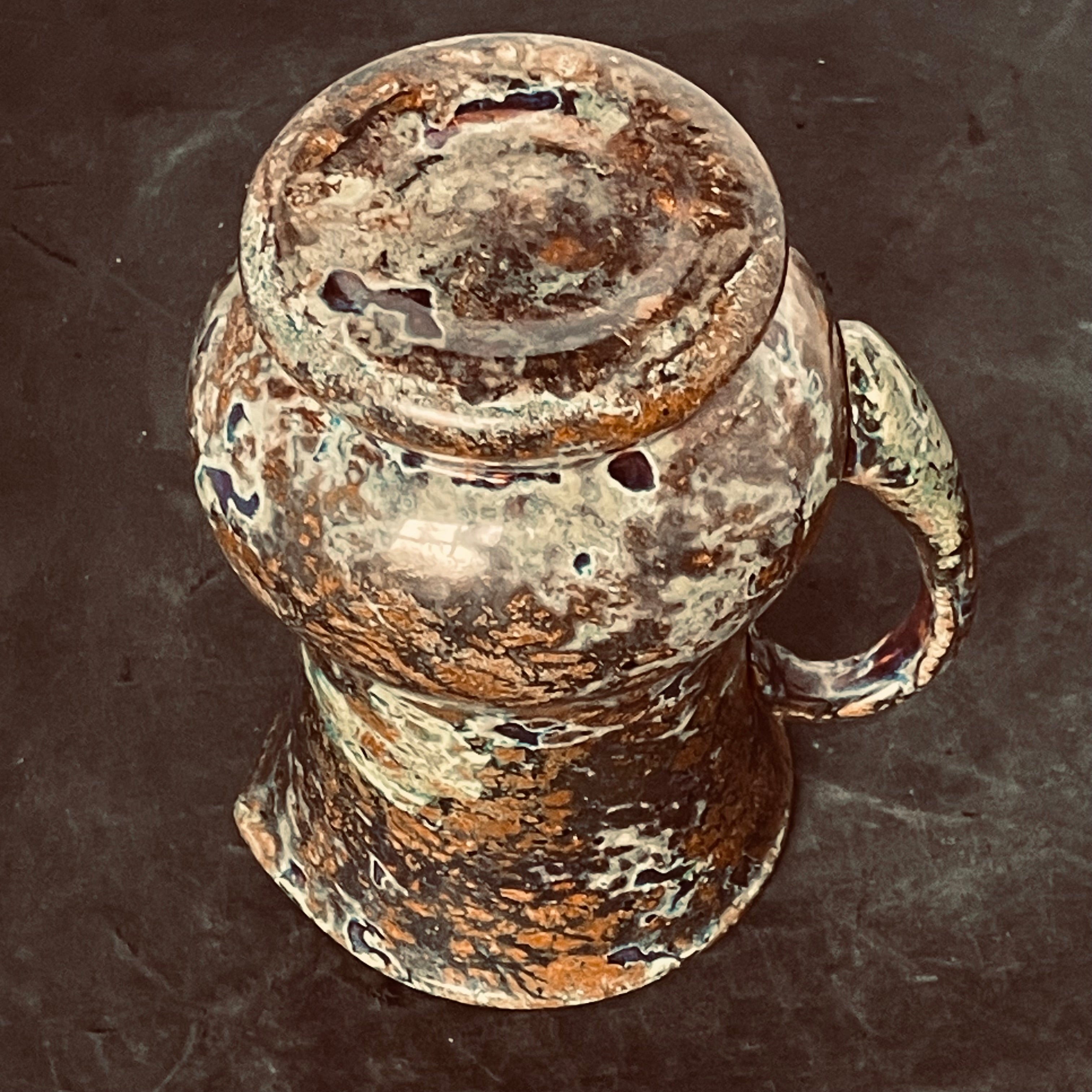 Antique Knizek Style Pandora Glass Pitcher, 7"x 8.5"