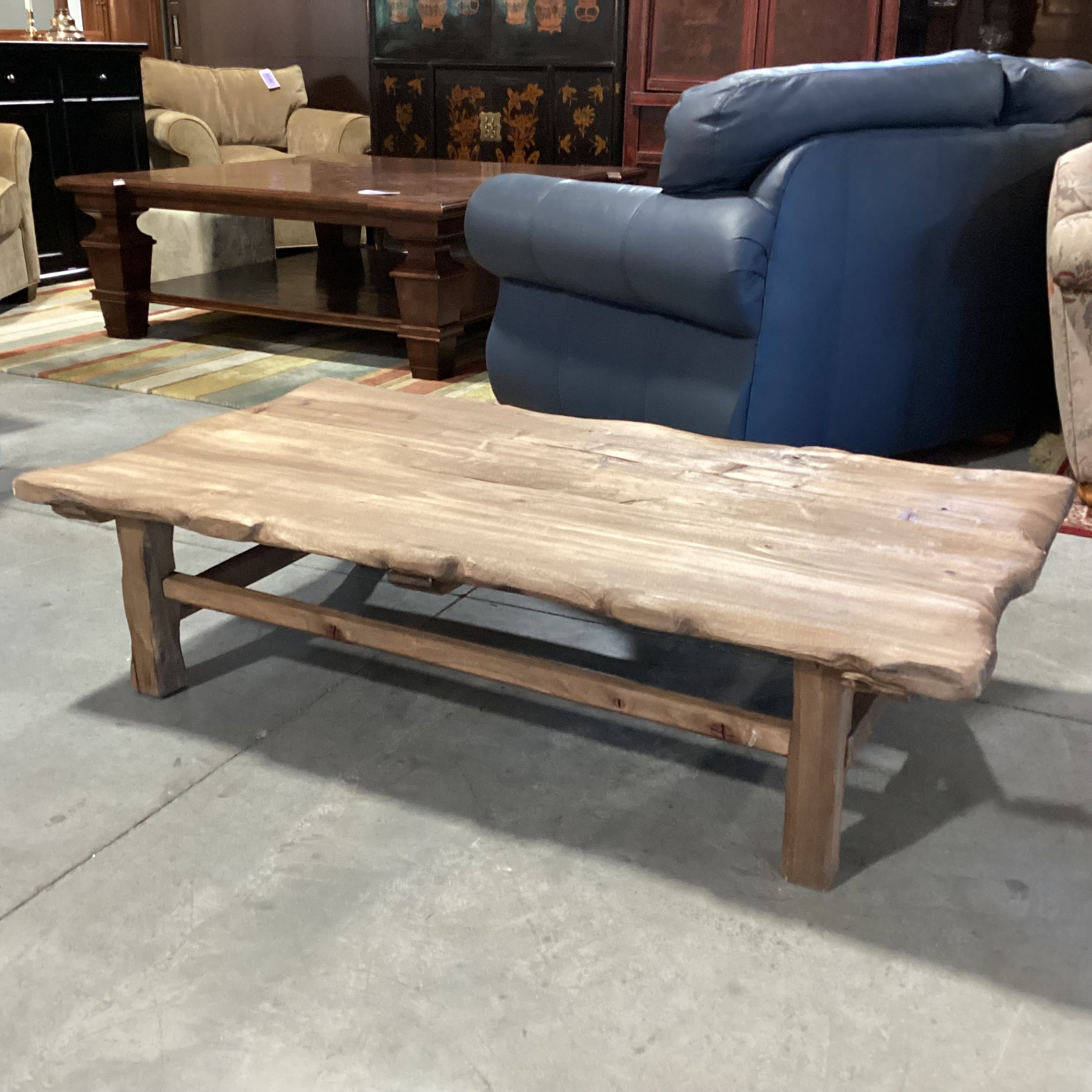 Rustic Wood Coffee Table 55"x 30"x 14"