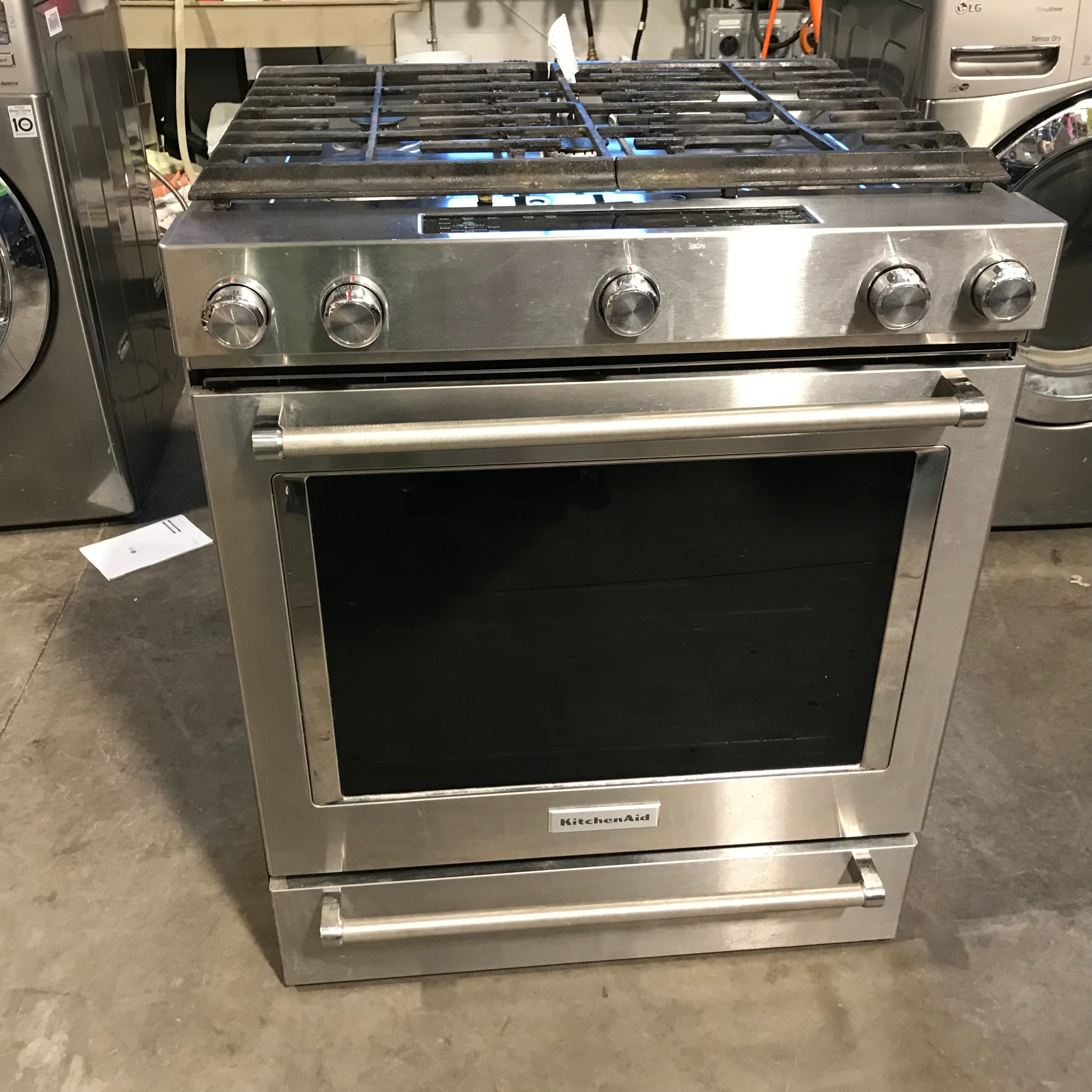 KitchenAid Stainless Steel 5 Burner, Upper/Lower Oven, Gas Range 30"x 27"x 37"
