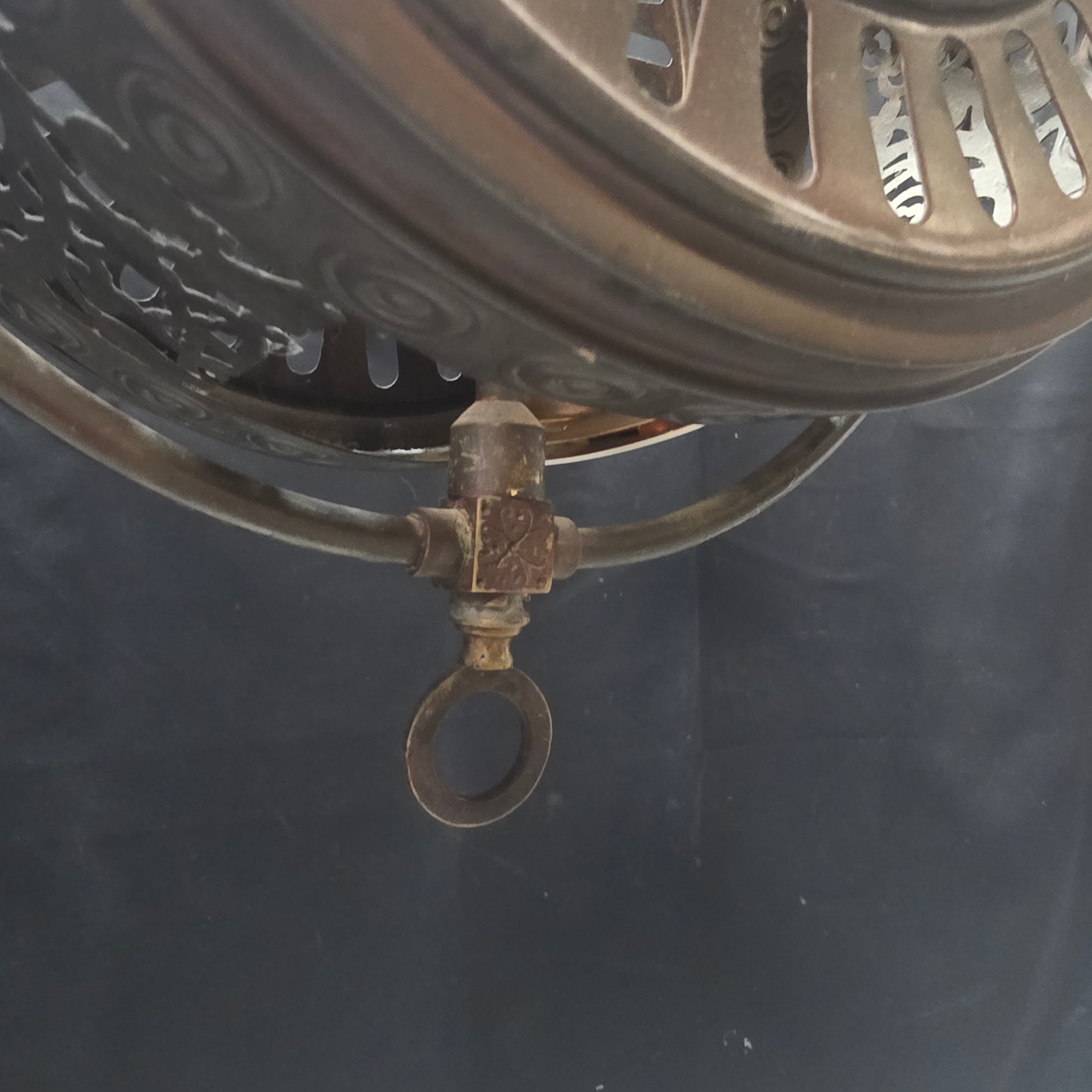 Circa 1860's East Lake Aesthetic Converted Oil Amber Glass Pendant Light 12"x6.75"x40"