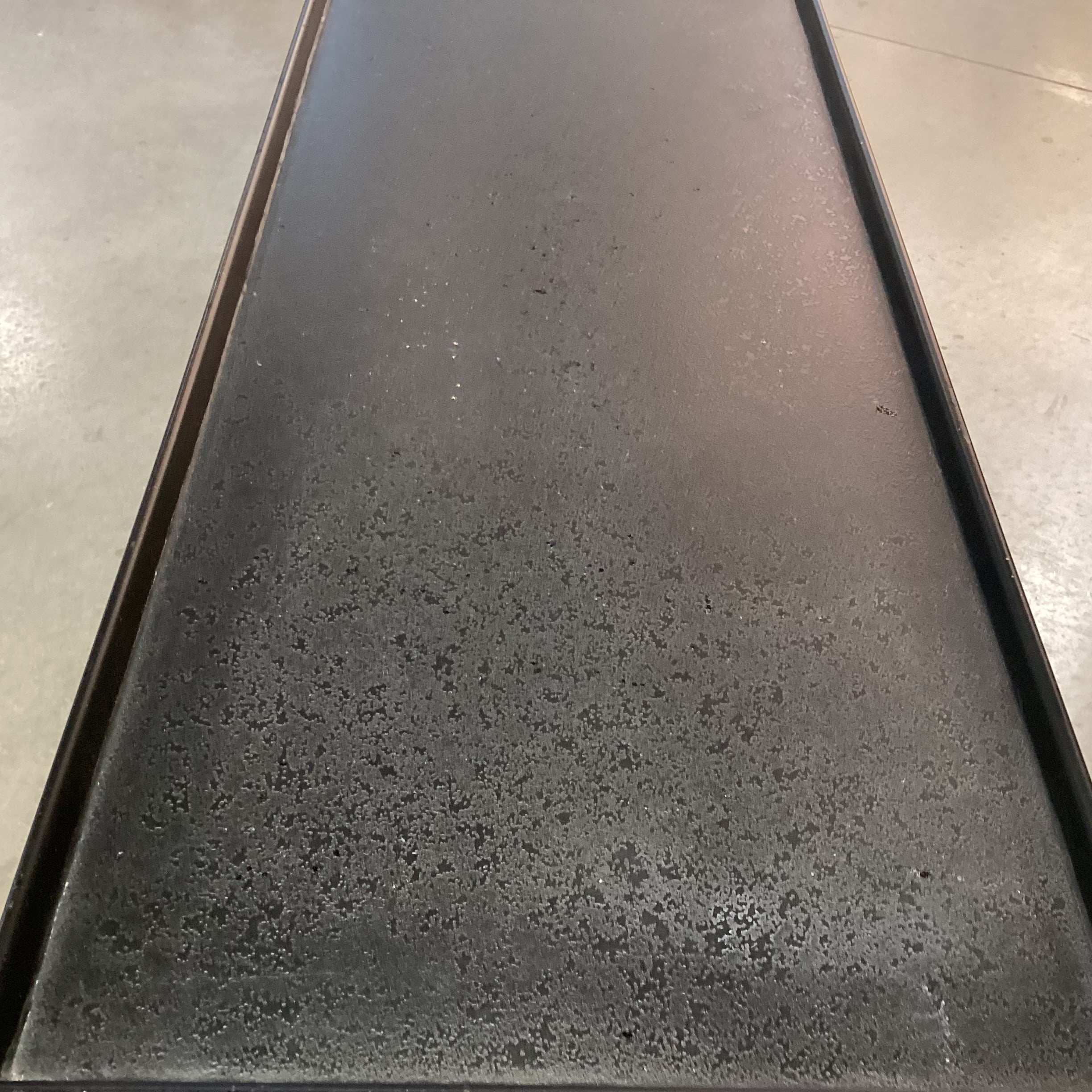 Restoration Hardware 2 Tiered Texture Finished Iron Console Sofa Table 42"x 16.5"x 30.5"