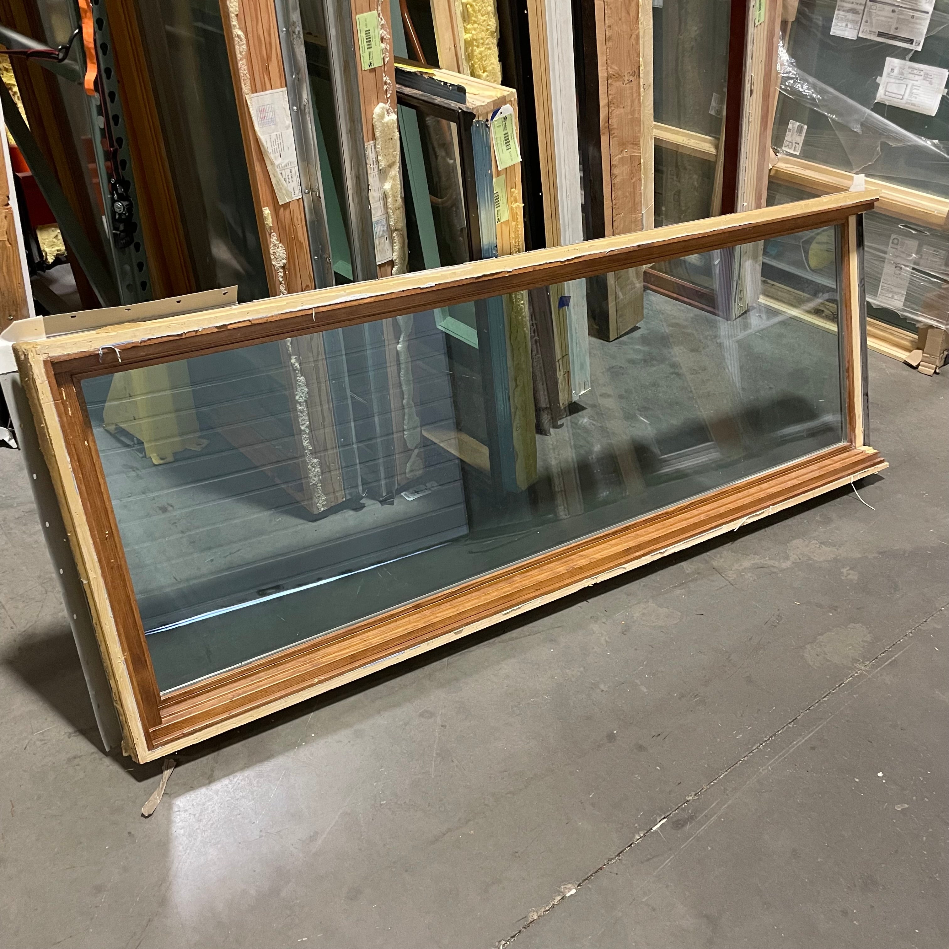 30"x 83"x 4.25" Brown Metal Clad FIXED Exterior Window