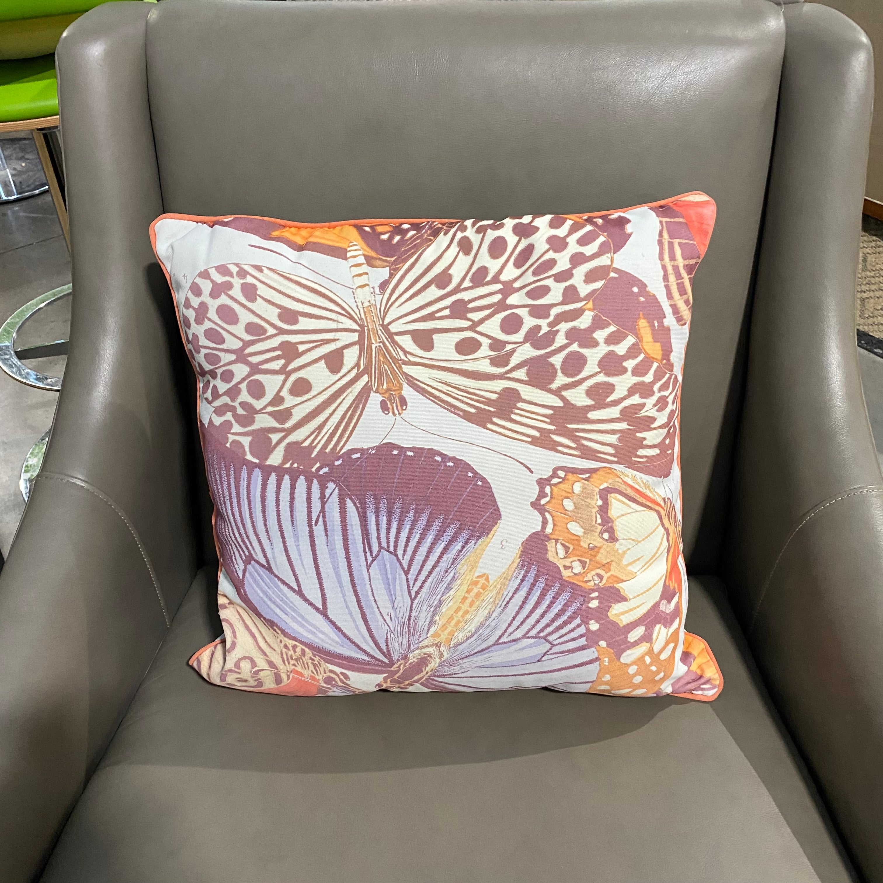 N. Salamon Artwork Butterfly Pillow 18"x 18"