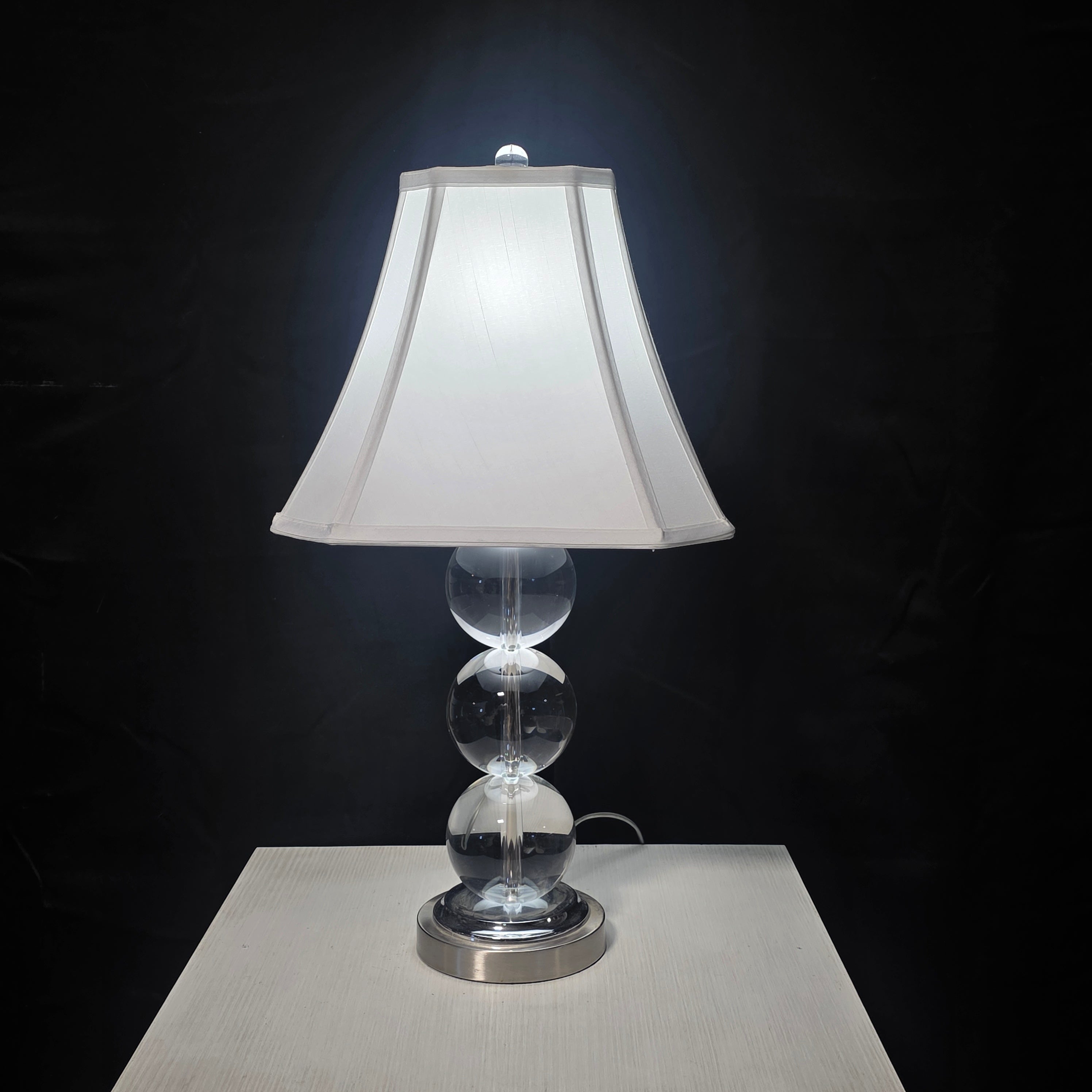 Modern Three Glass Sphere Table Lamp 13"x13"x25"