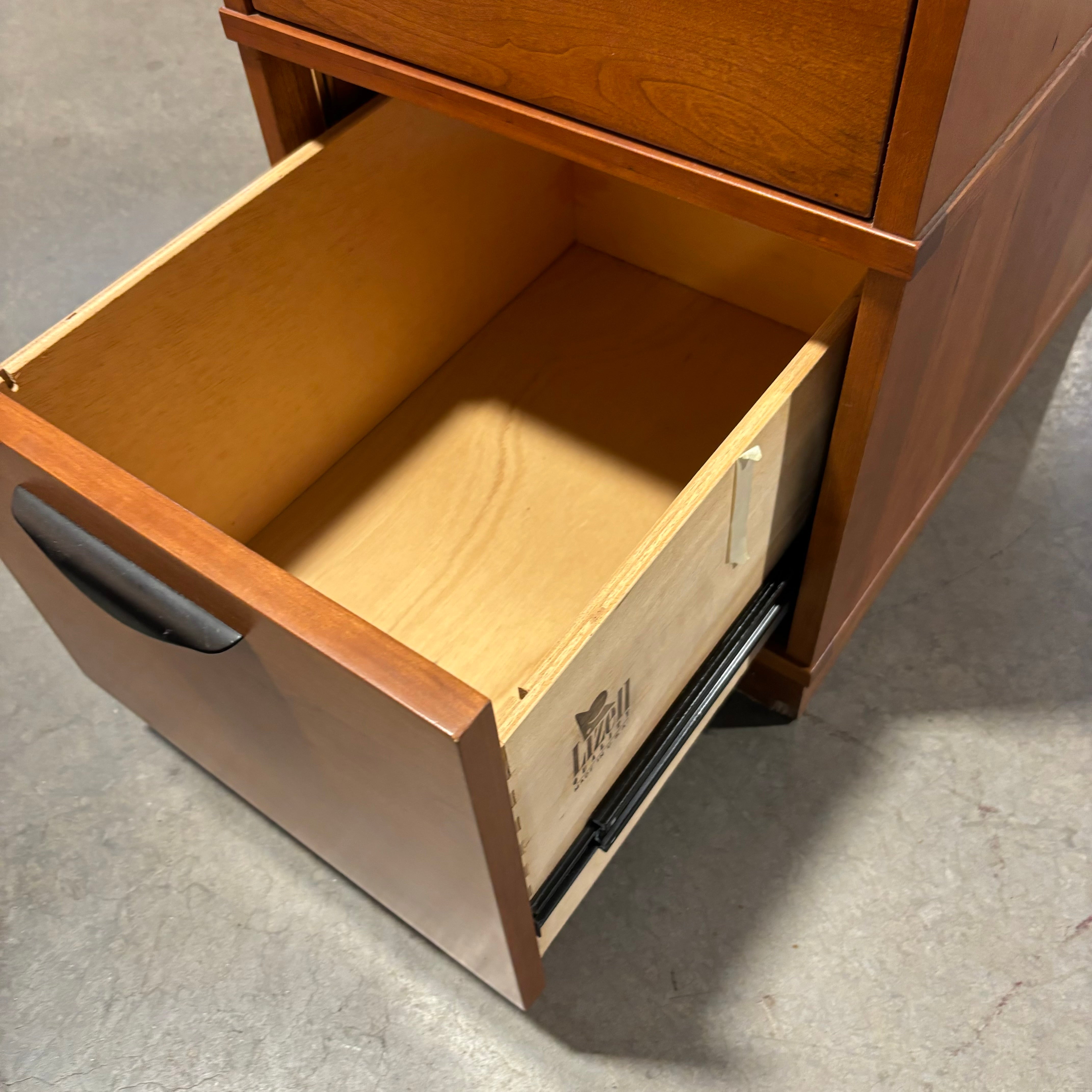 Lizell Quality Furniture Cherry Wood 4 Drawer Filing Cabinet 17"x 25"x 40"