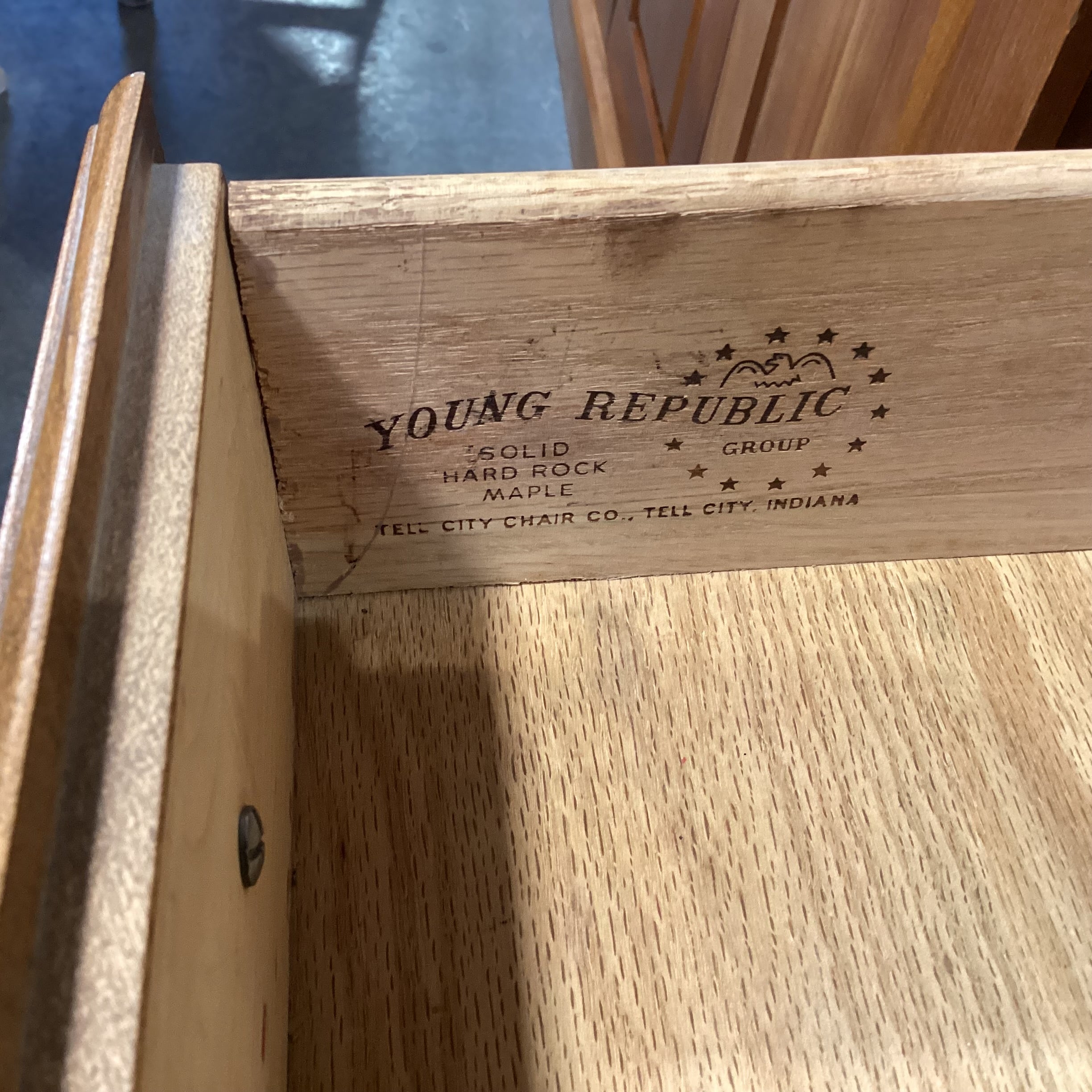 Vintage Young Republic Hard Rock Maple 1 Drawer 2 Door Buffet 37"x 20"x 39"