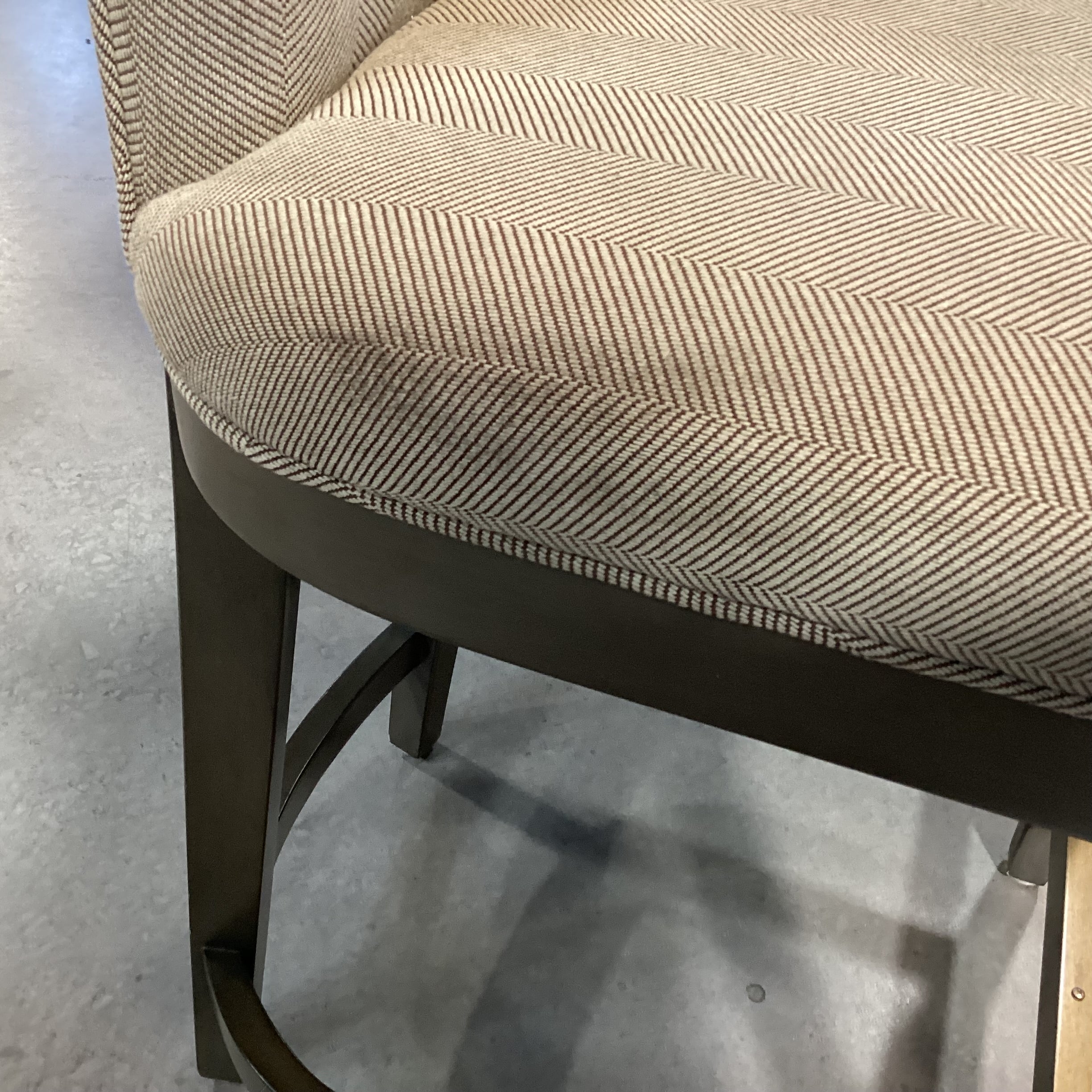 SET of 4 Green Grey Finish & Cream Tan Woven Wing Back Counter Height Barstools 24"