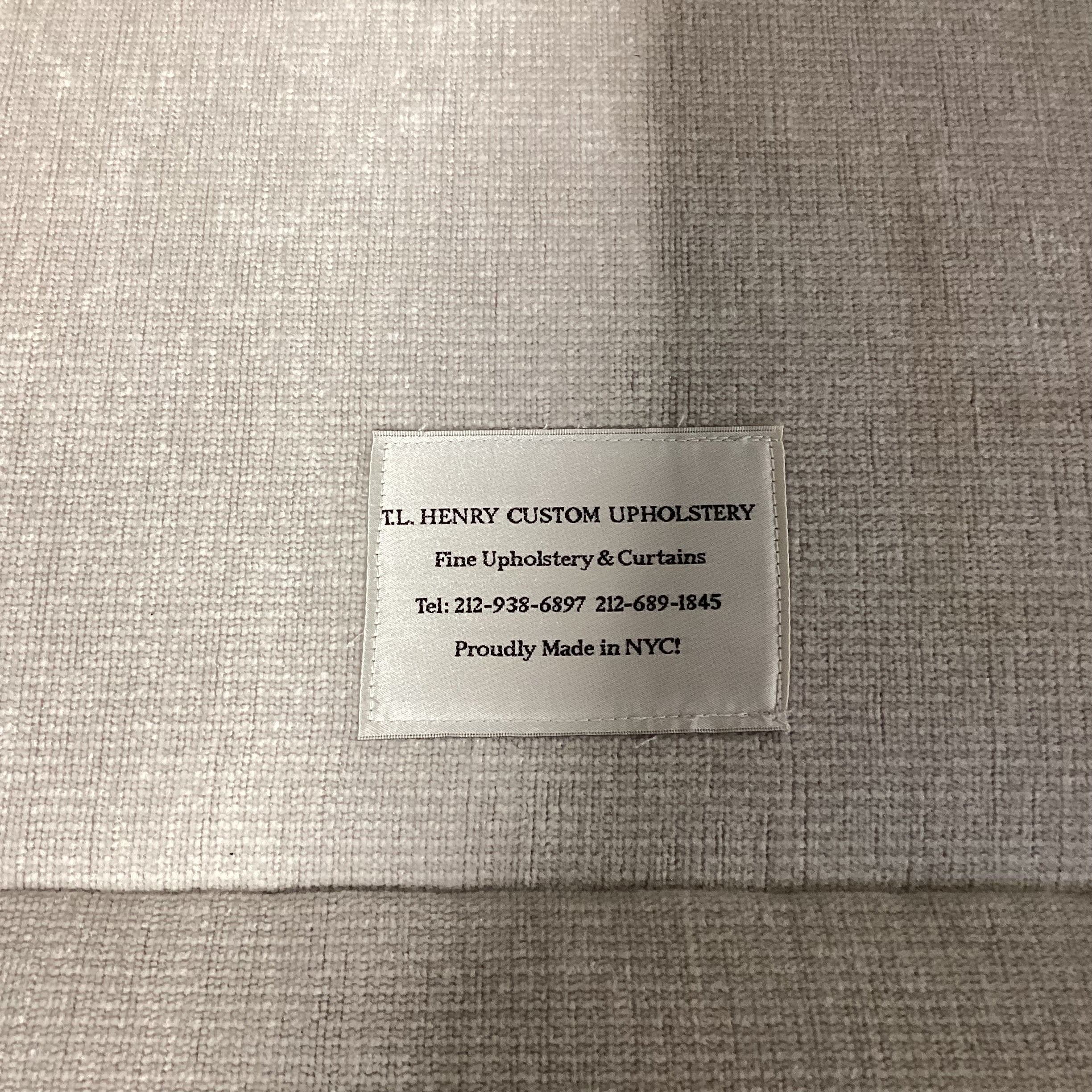 Henry Custom Upholstery Silver Dove Grey Velvet 2 Piece Modern Sectional 121"x 74"x 37"x 24"
