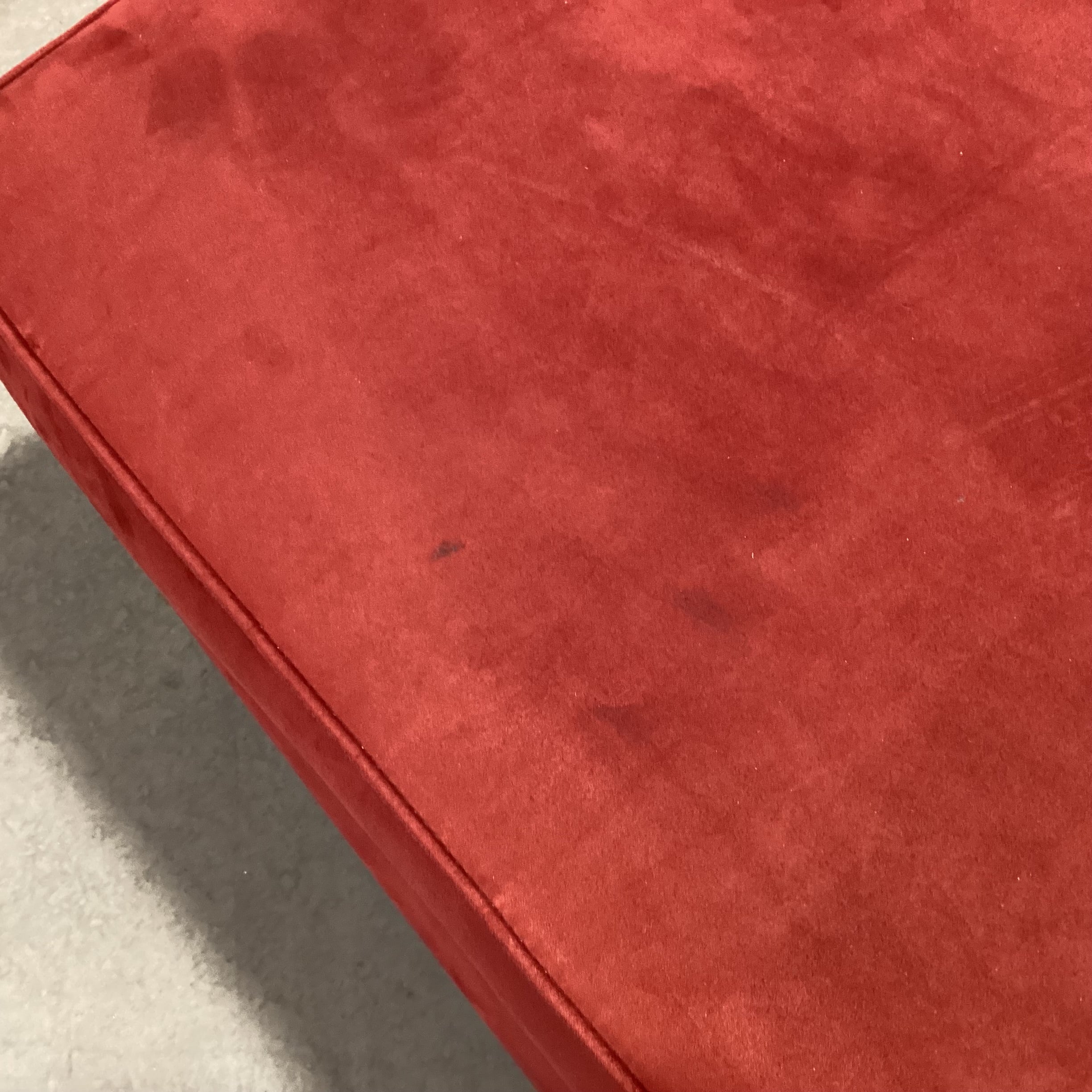 Red Micro Suede Chaise Sofa 70"x 33"x 33"