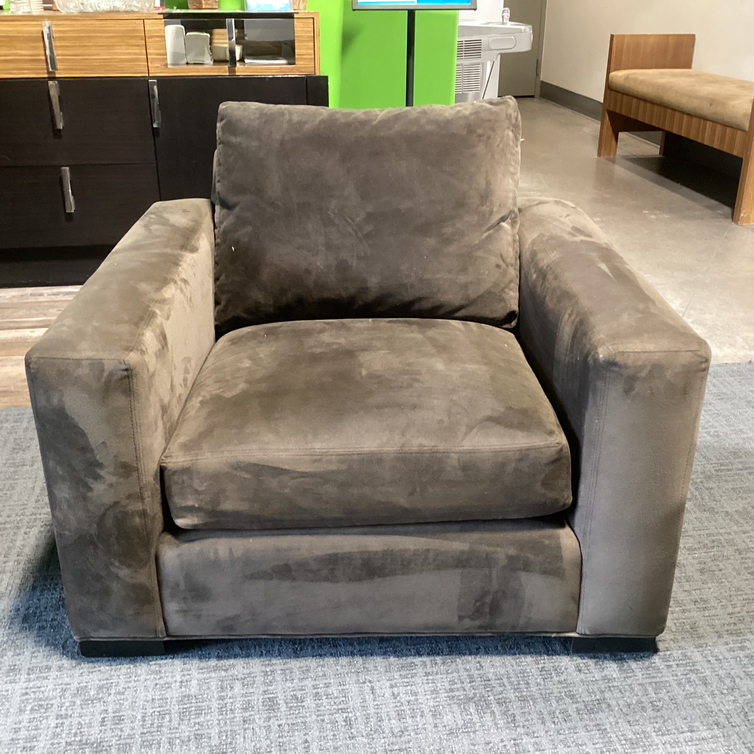 Room & Board Brown High Performance Velvet Down Mix Chair 40"x 38"x 27"