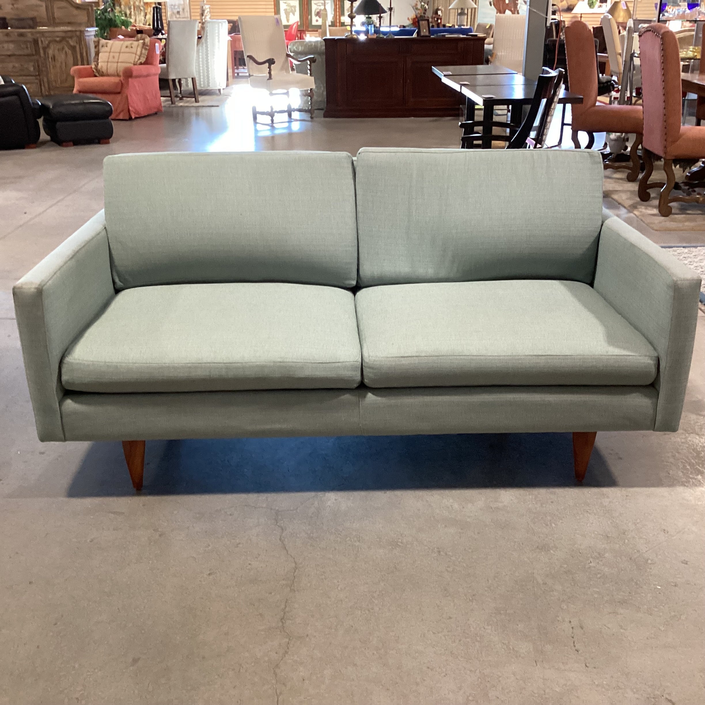 Room & Board Seafoam Woven Mid Century Style Sofa 70"x 38"x 32"