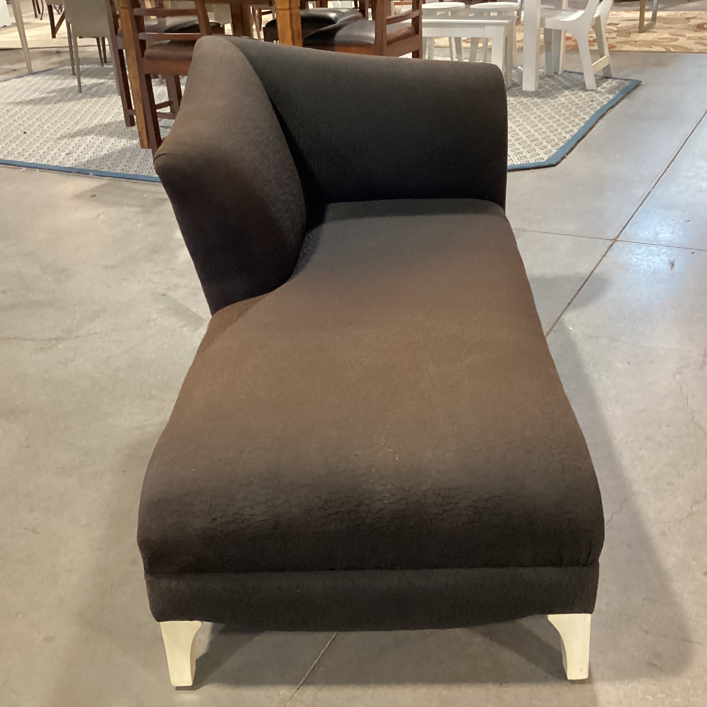 Textured Brown Modern Chaise Lounge Sofa 62"x 35"x 36"