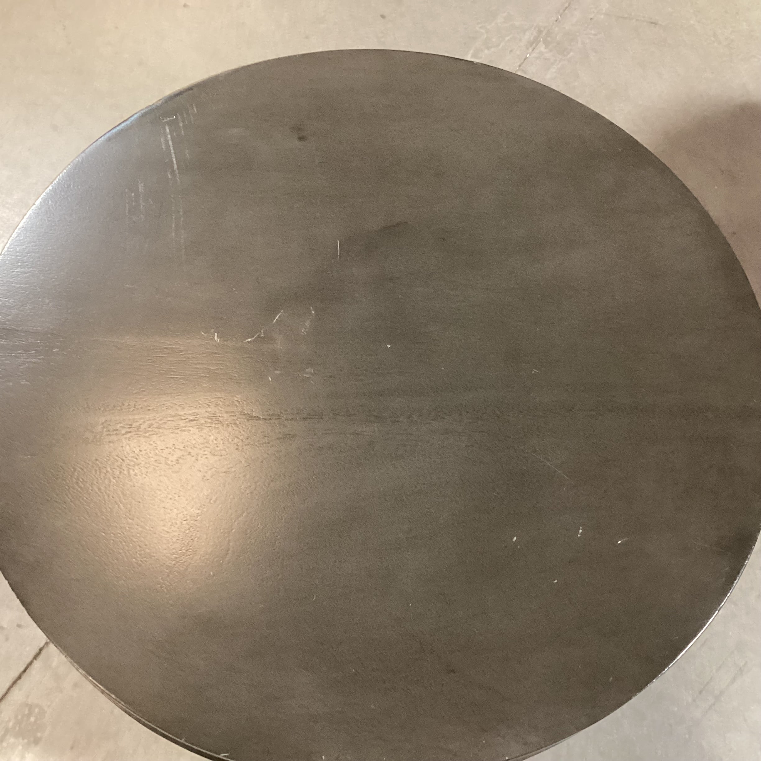 Cathers Home Dark Grey Finish Wood Round 3 Tiered 1 Drawer End Table 16" Diameter x 27"