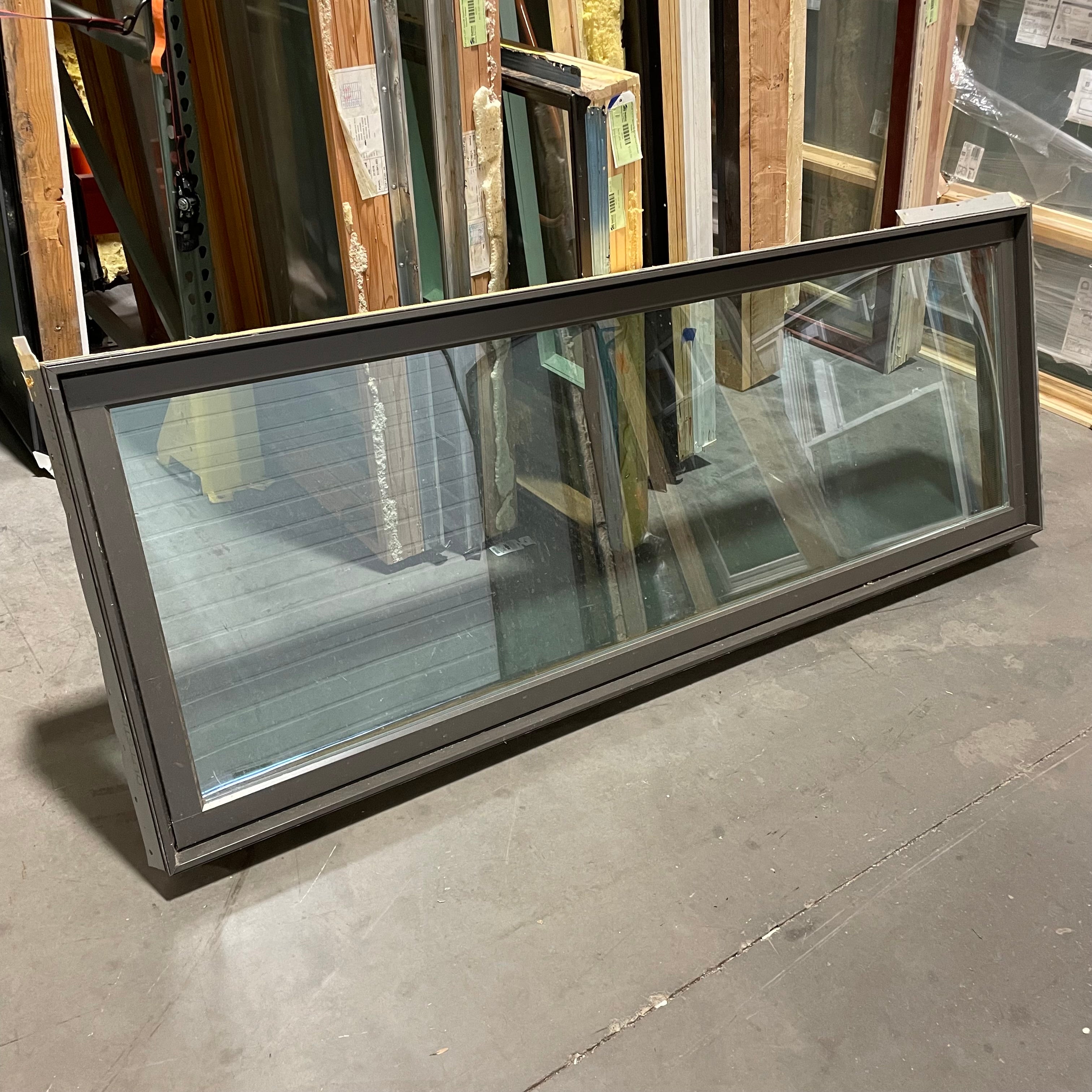 30"x 83"x 4.25" Brown Metal Clad FIXED Exterior Window