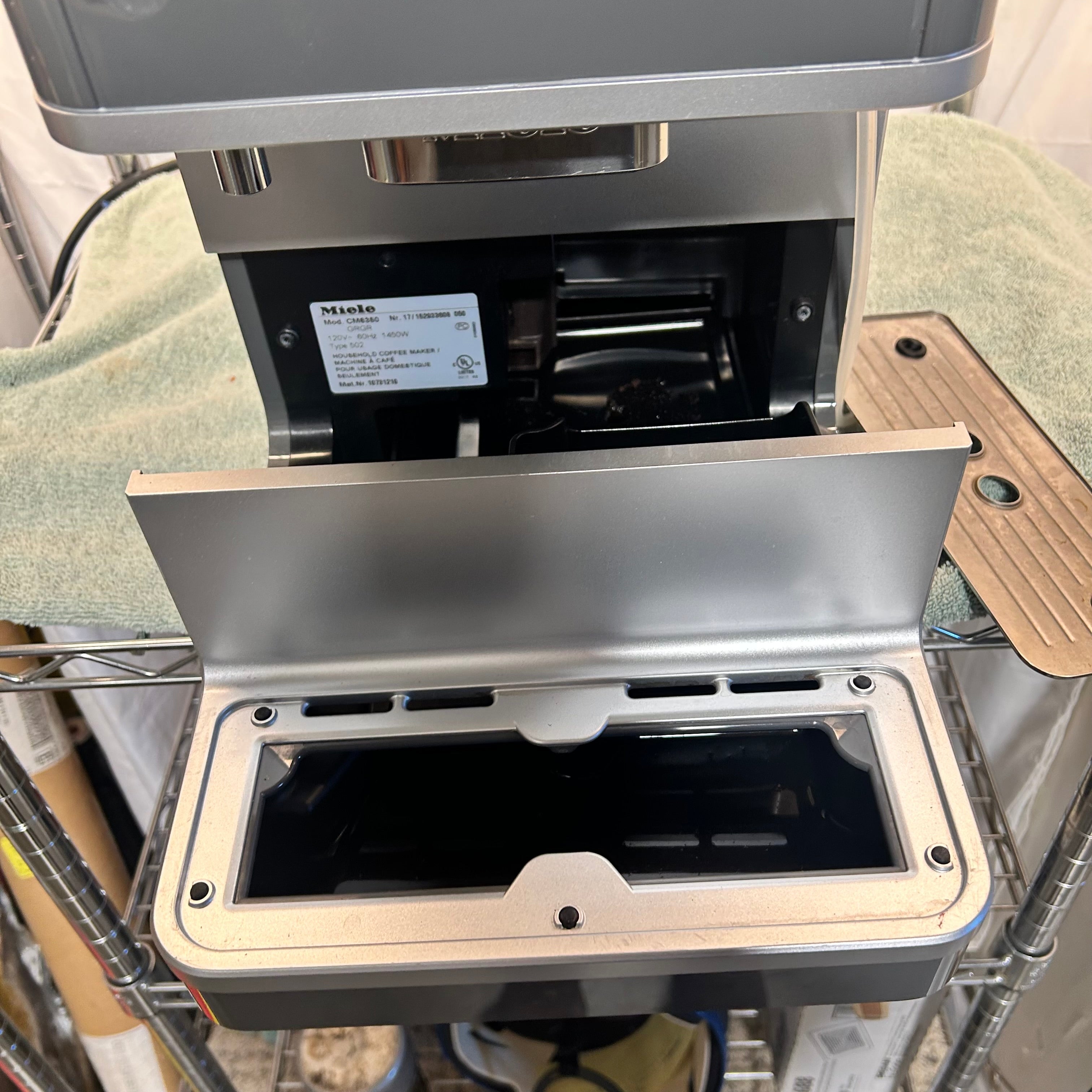 Miele Graphite Espresso Machine 9.5"x 16.5"x 13"