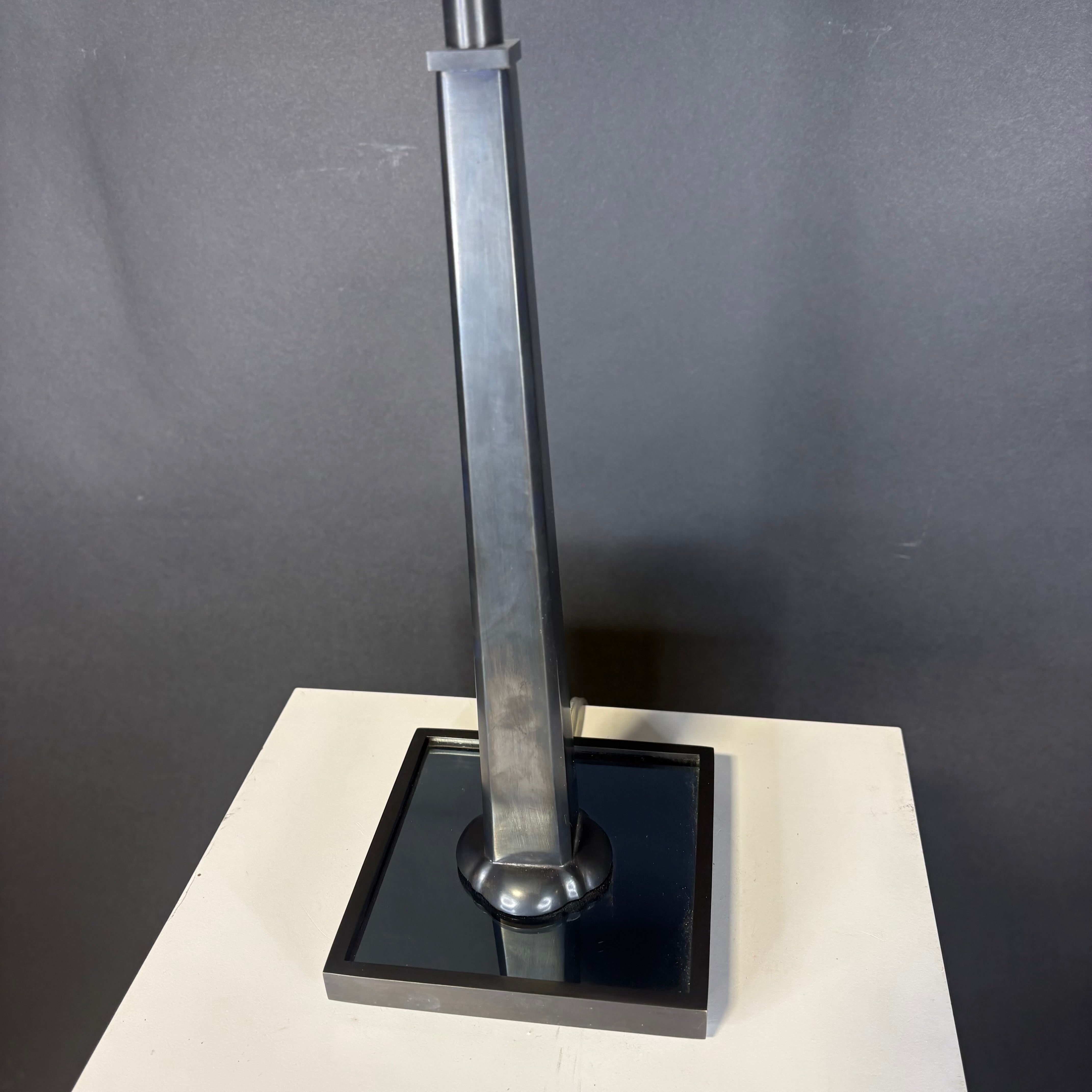 Barbra Barry Bronze Mirrored Base with Shade Table Lamp 13” Diameter @ Shade x 25”