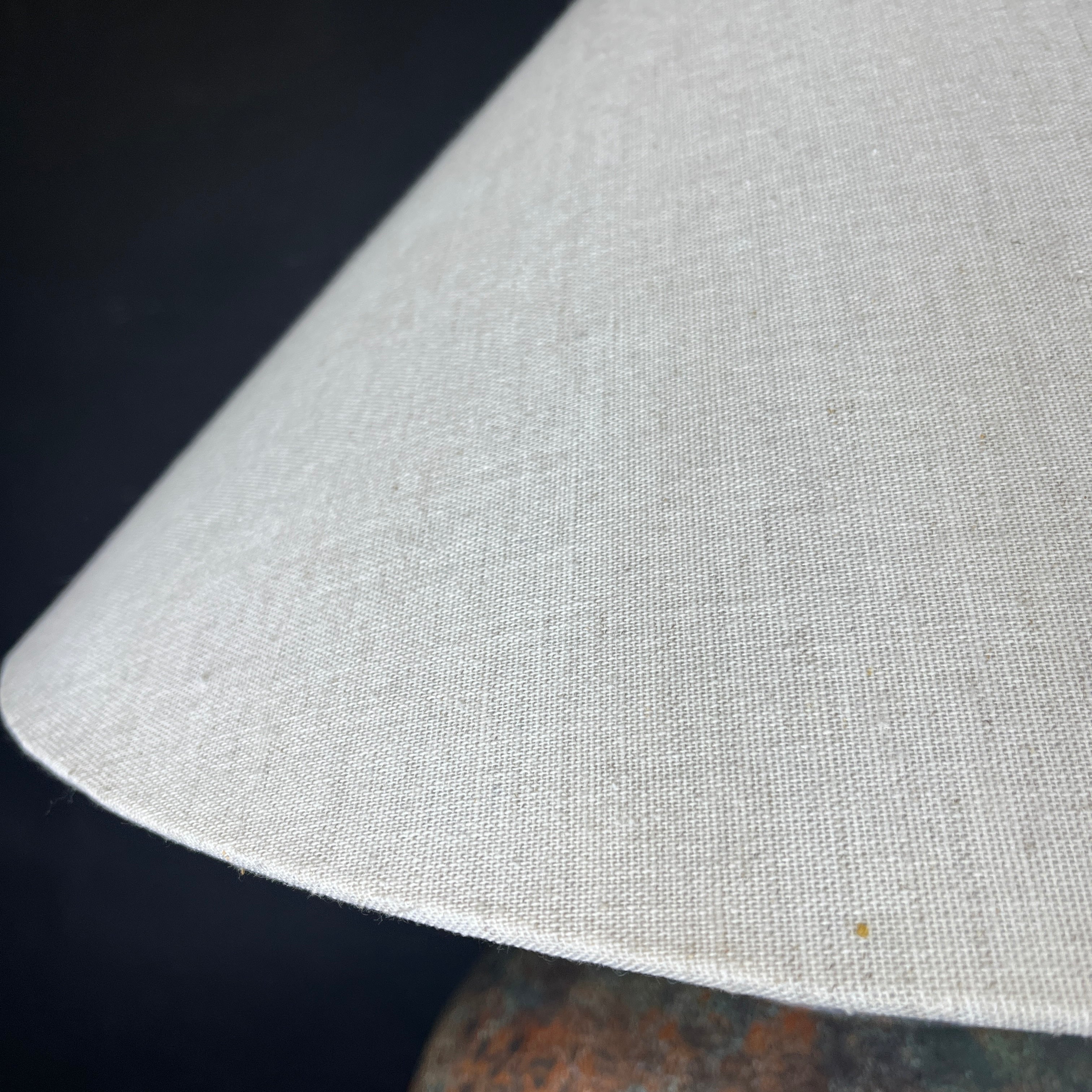 Casual Lamps Green and Rust Textured Metal Vase with Shade Table Lamp 24.5” Diameter @ Shade x 35”